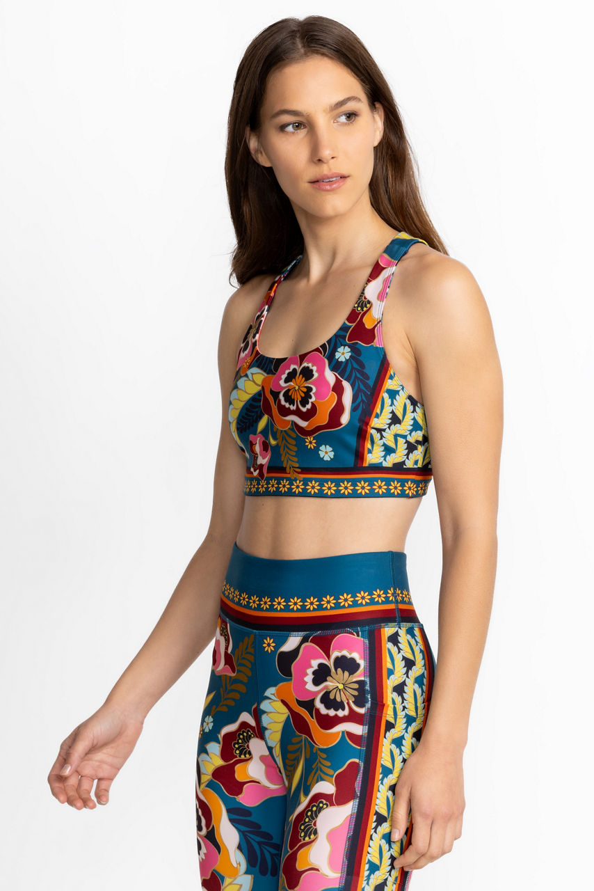Printed sports bra in multicoloured - Dolce Gabbana