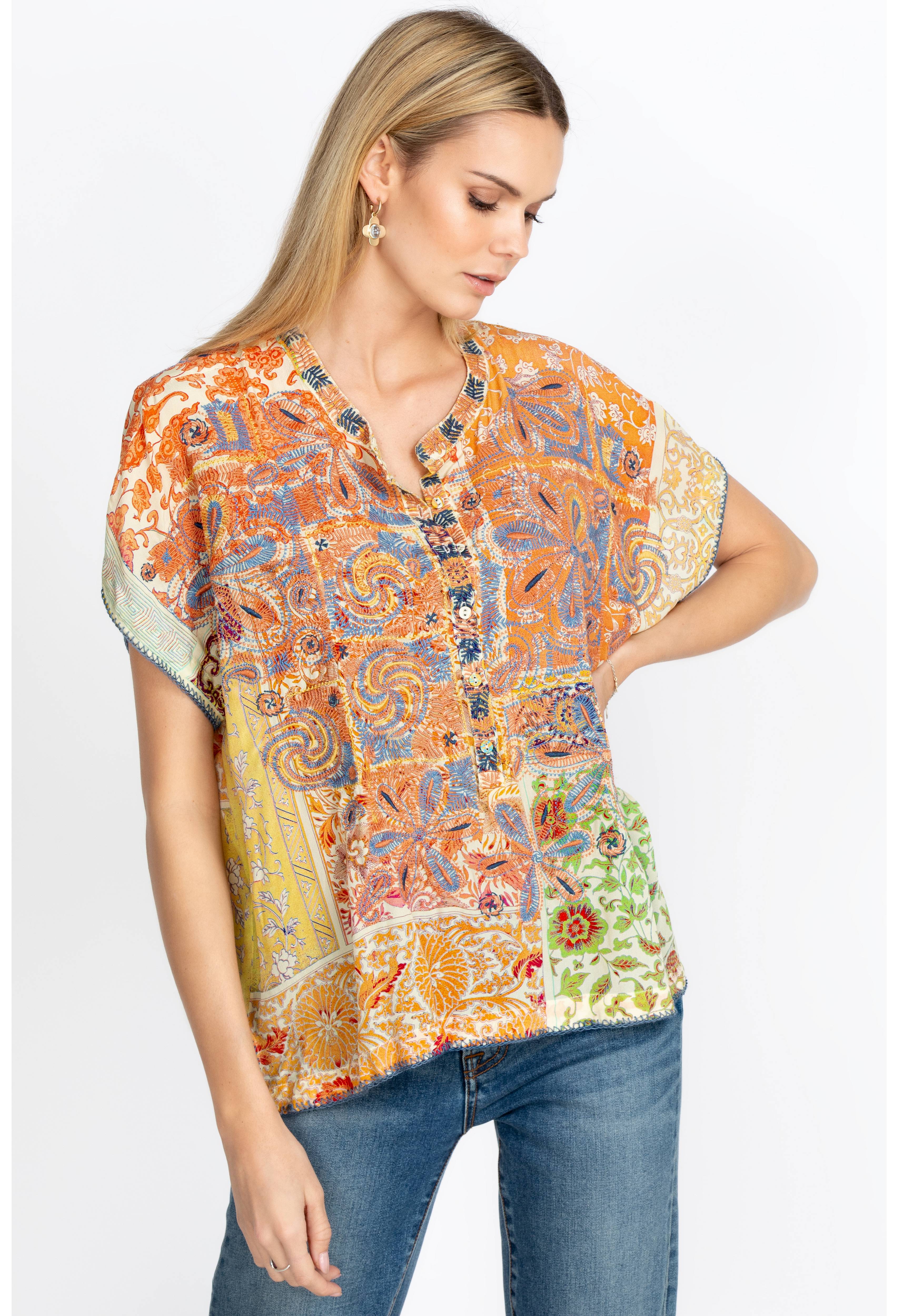 Prima  Embroidered Blouse, , large image number 1
