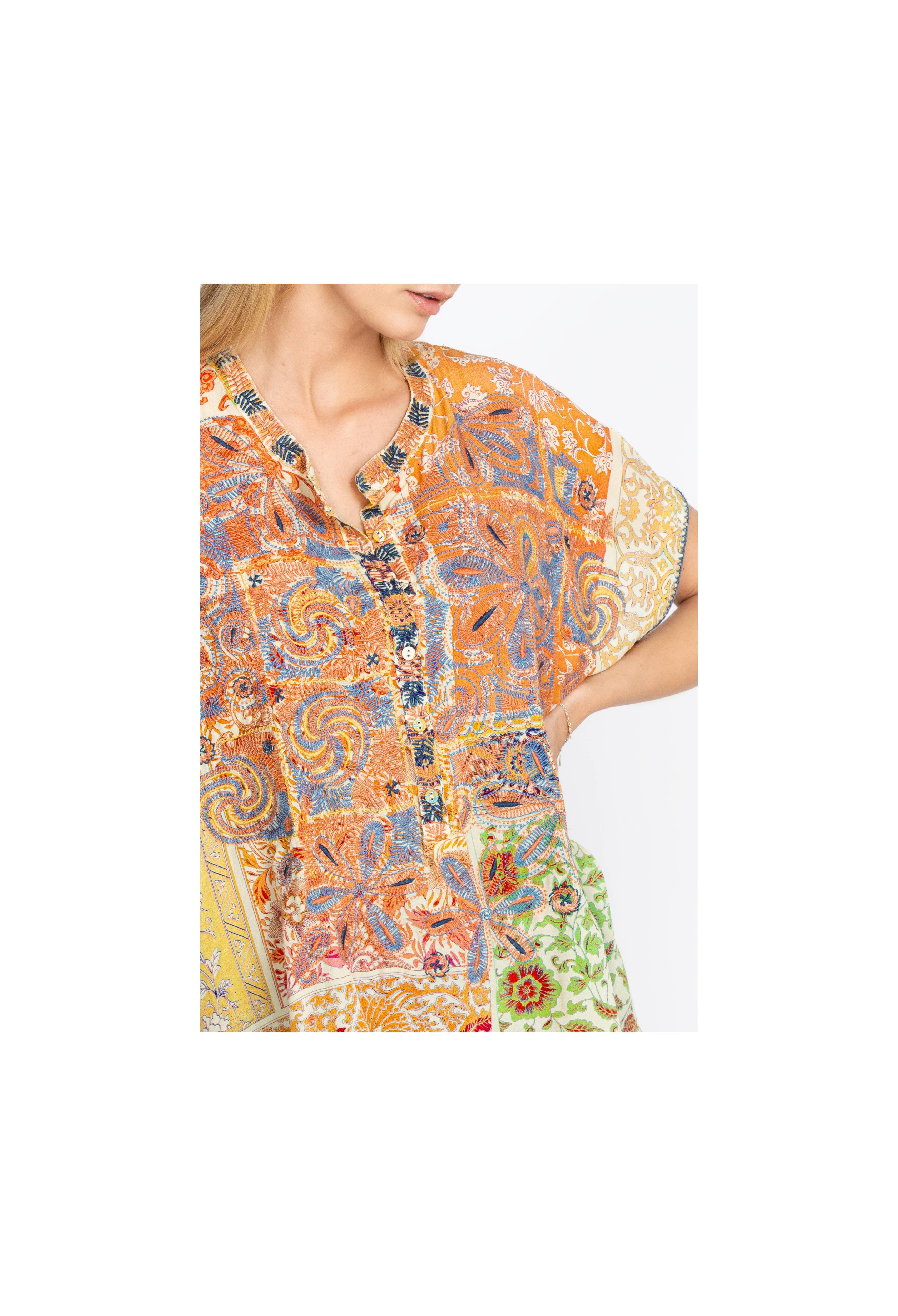 Prima  Embroidered Blouse, , large image number 4