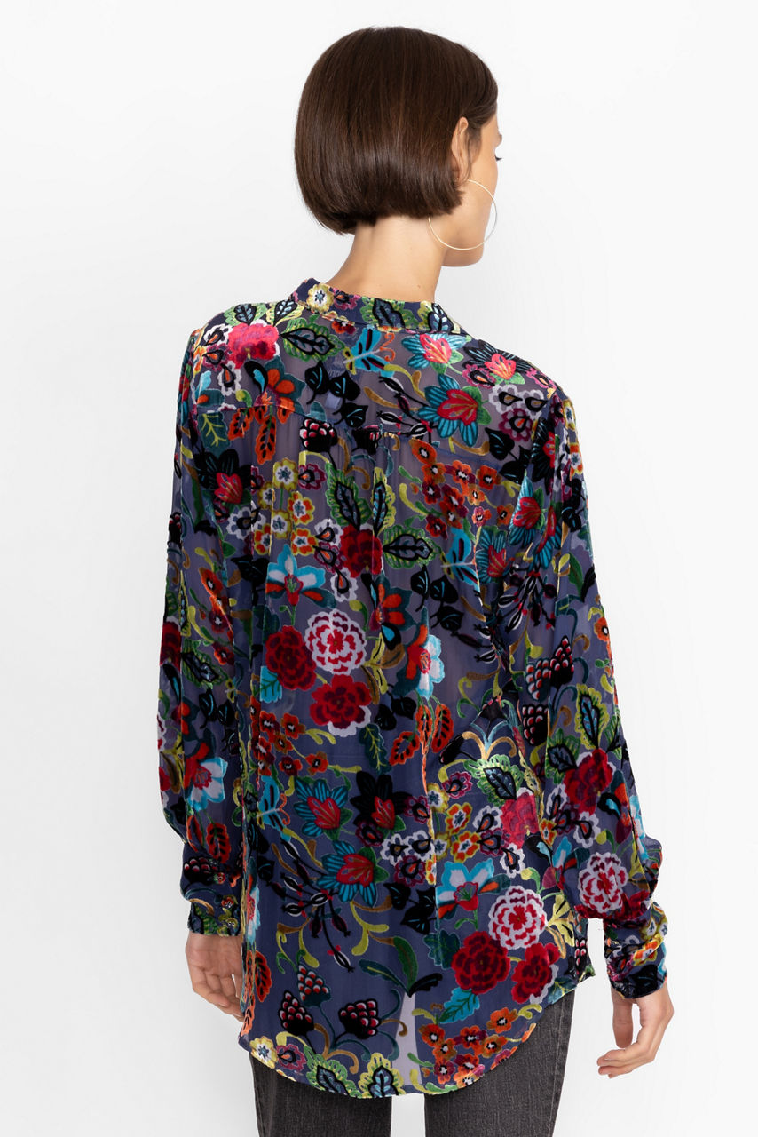 Buy Minto Burnout Yrene Blouse | Johnny Was