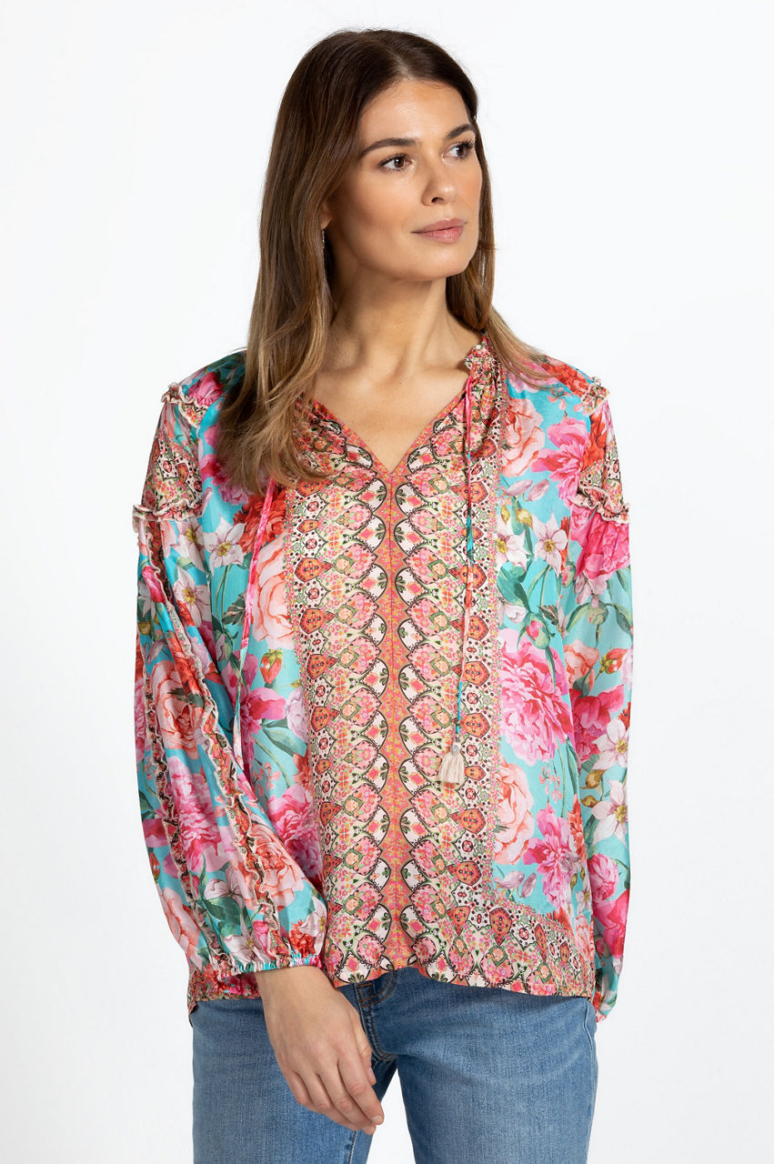 Buy Rose Narcisa Blouse | Johnny Was