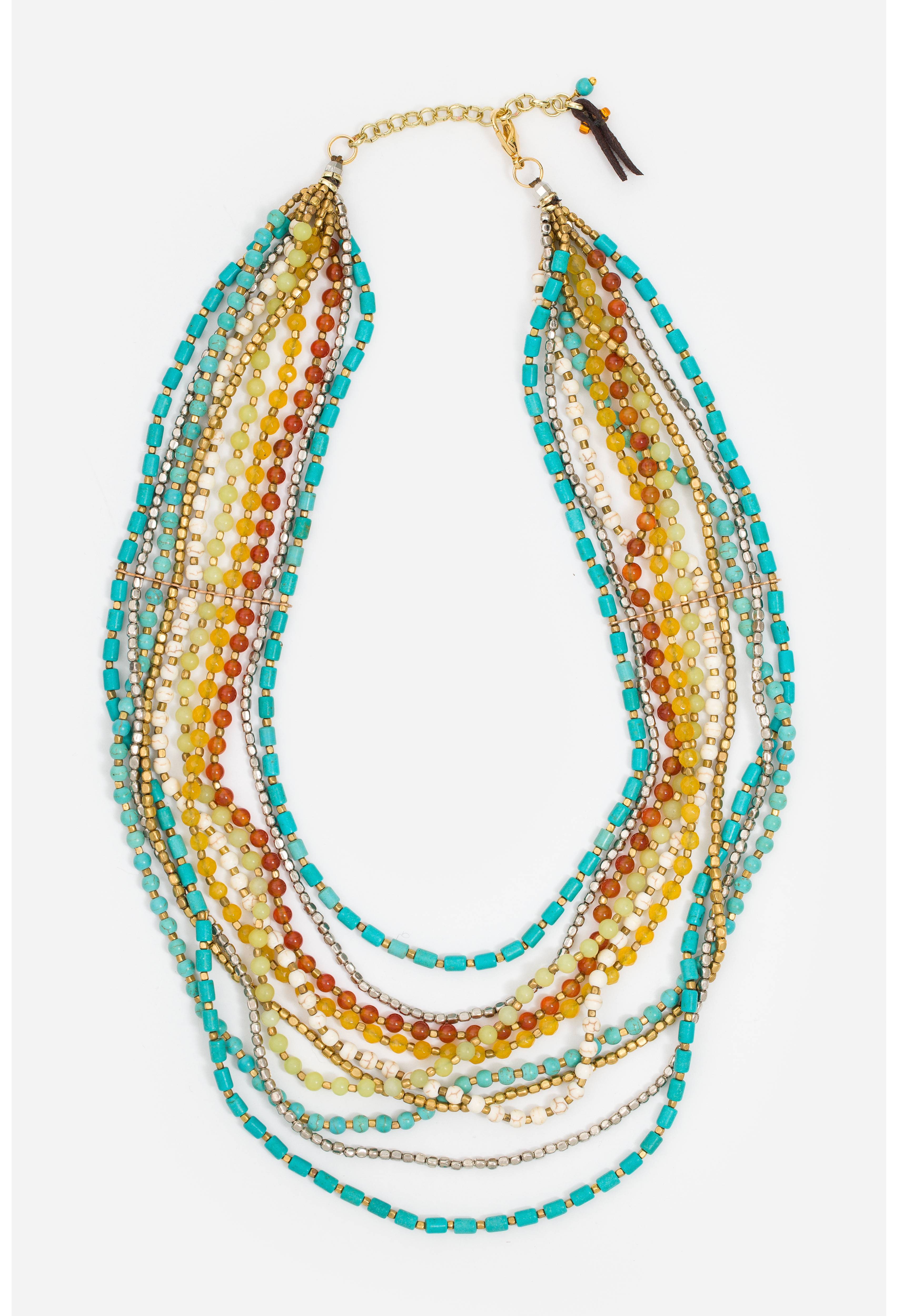 Turquoise Garden Multi Layer Necklace, , large image number 1