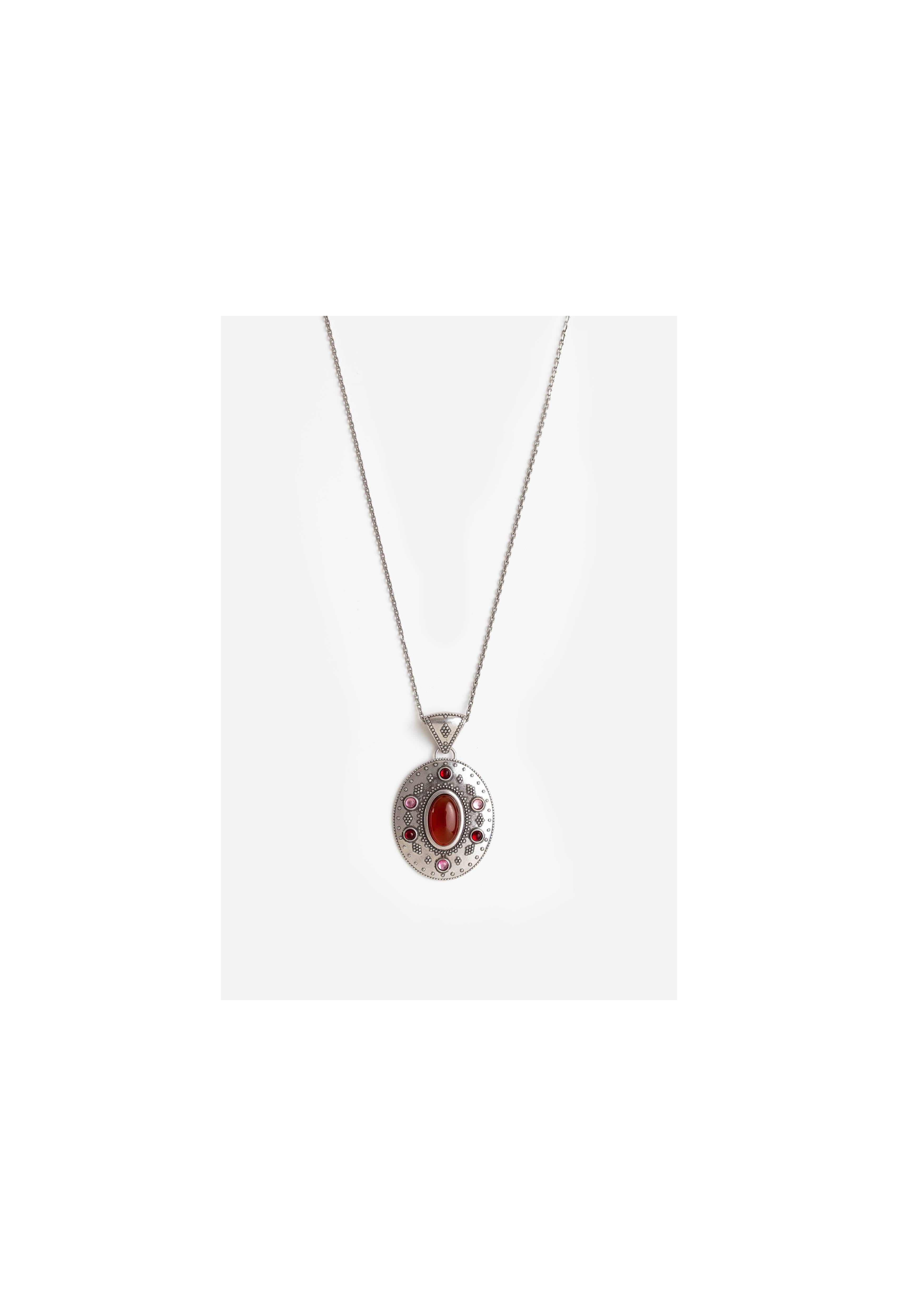 Byzantine Pendant Silver Necklace, , large image number 1