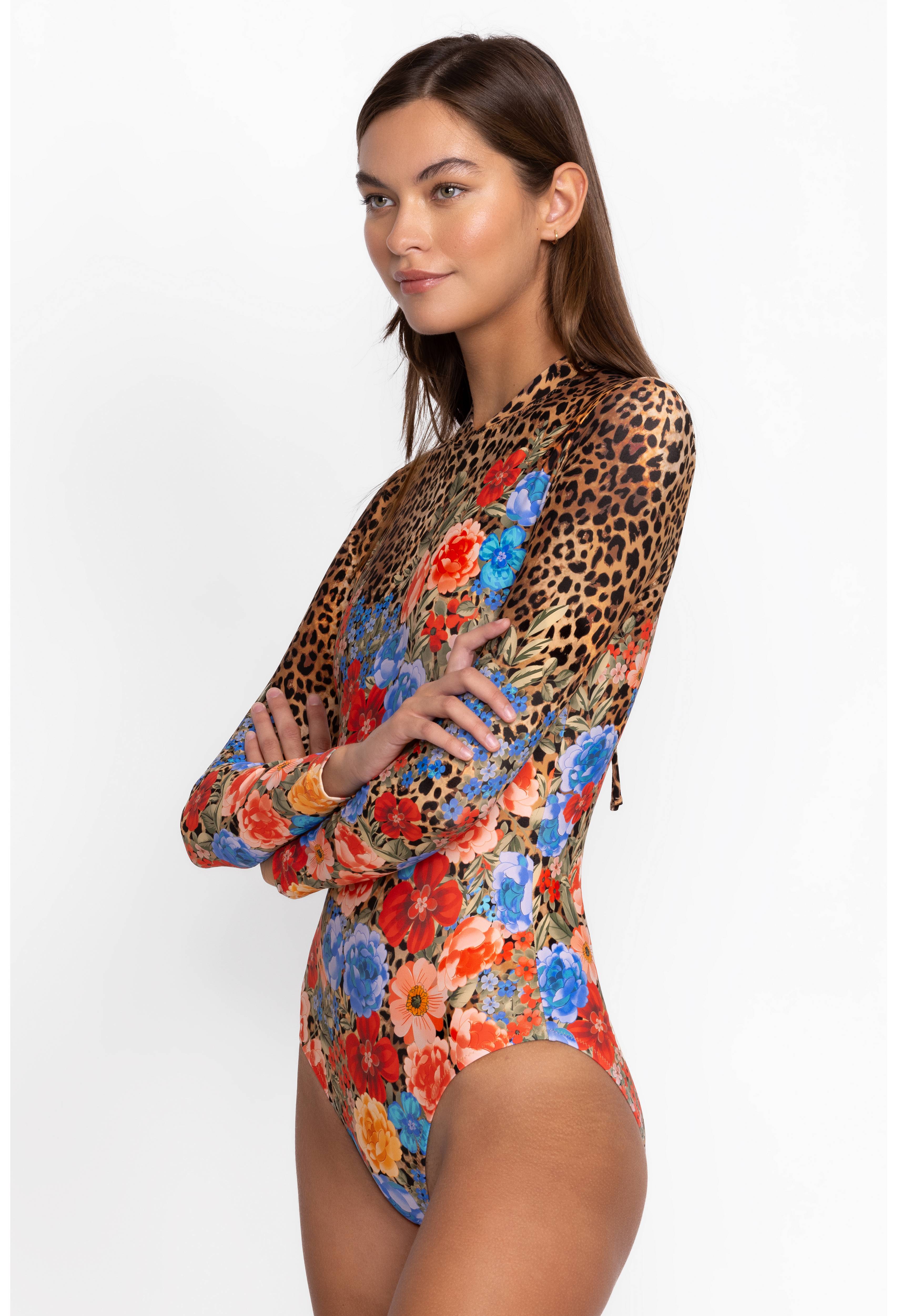 CHEETAH CROSS OVER NECK SURF ONE PIECE, , large image number 2