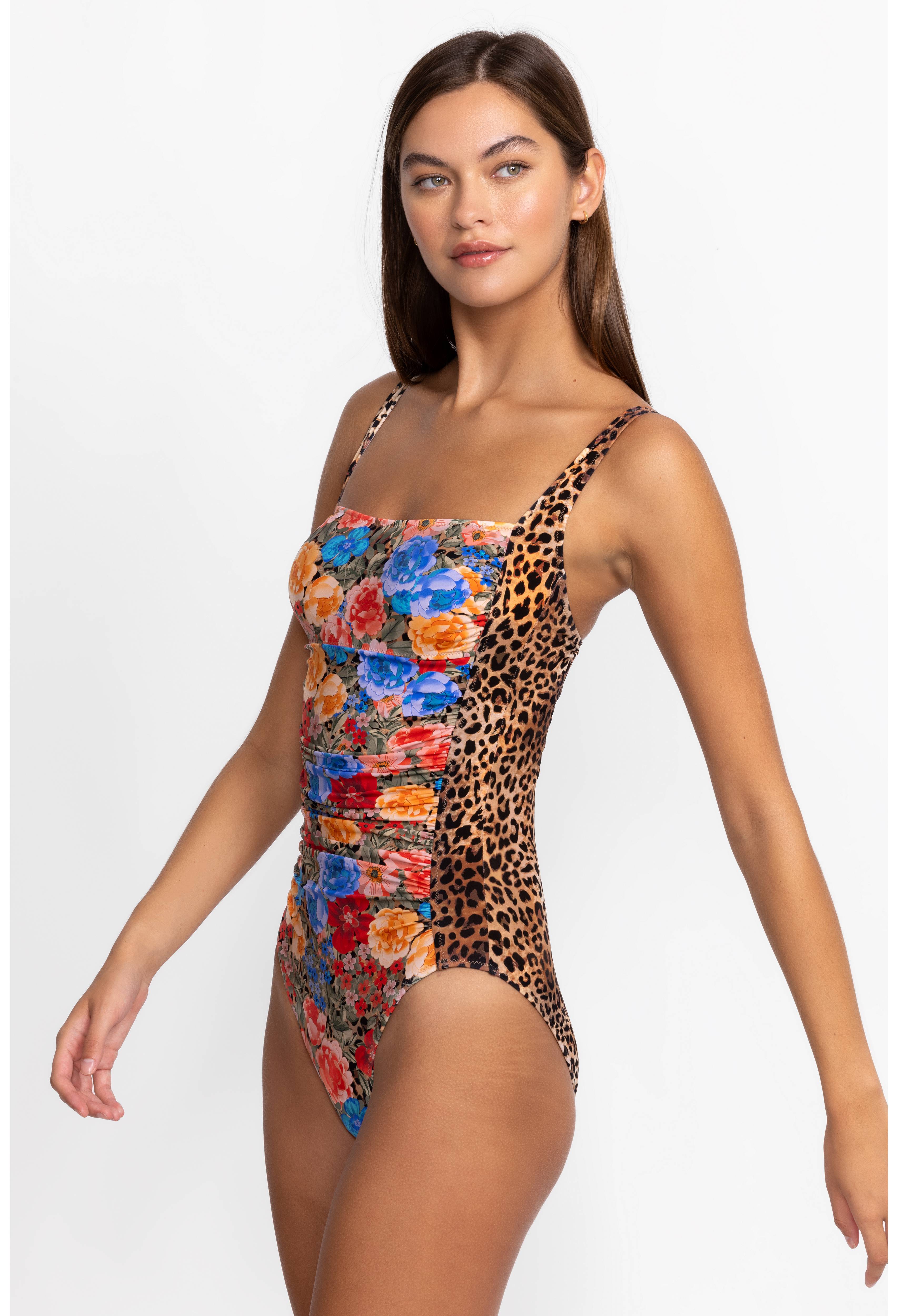 CHEETAH RUCHED ONE PIECE, , large image number 1