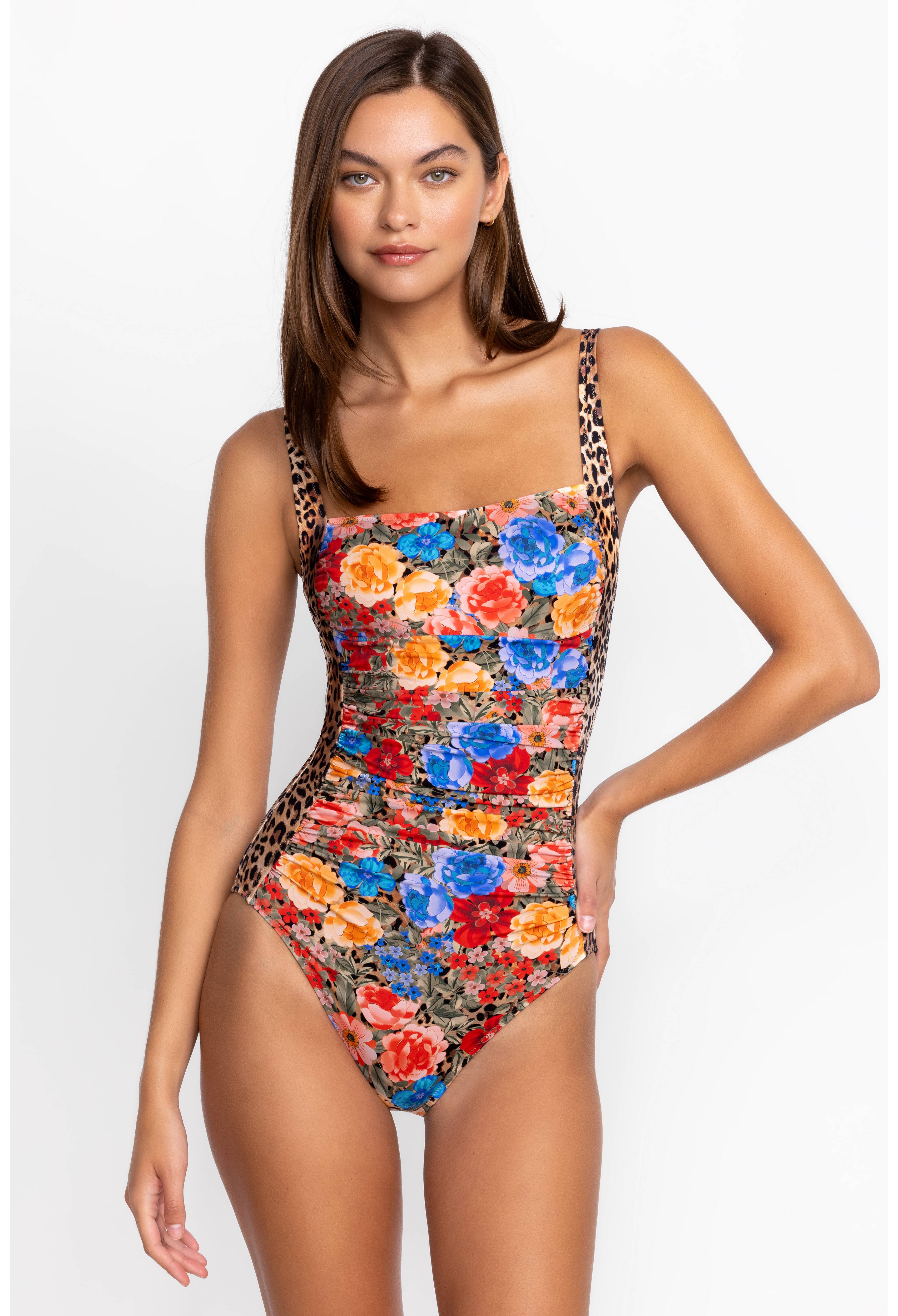CHEETAH RUCHED ONE PIECE, , large image number 2