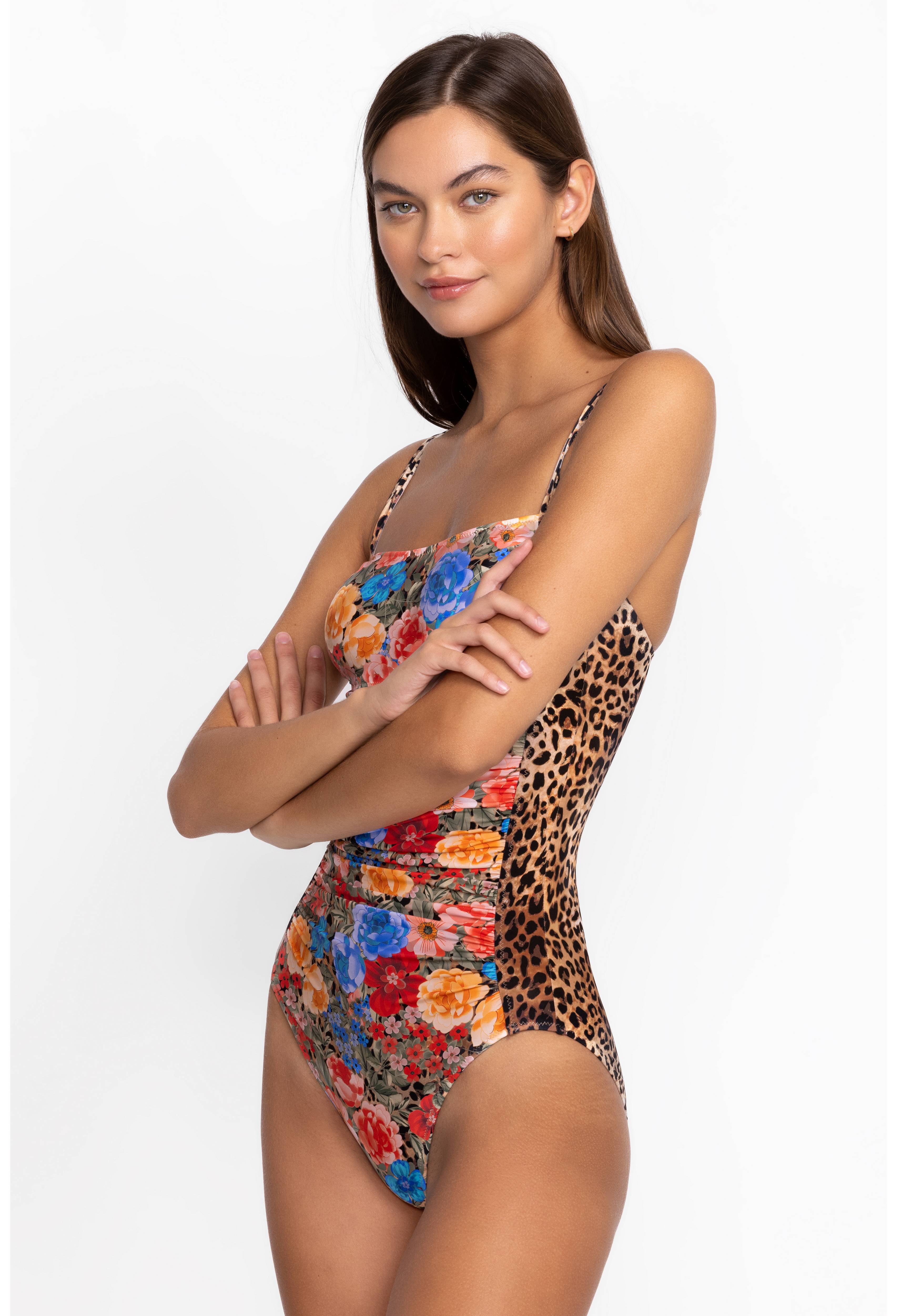 CHEETAH RUCHED ONE PIECE, , large image number 3