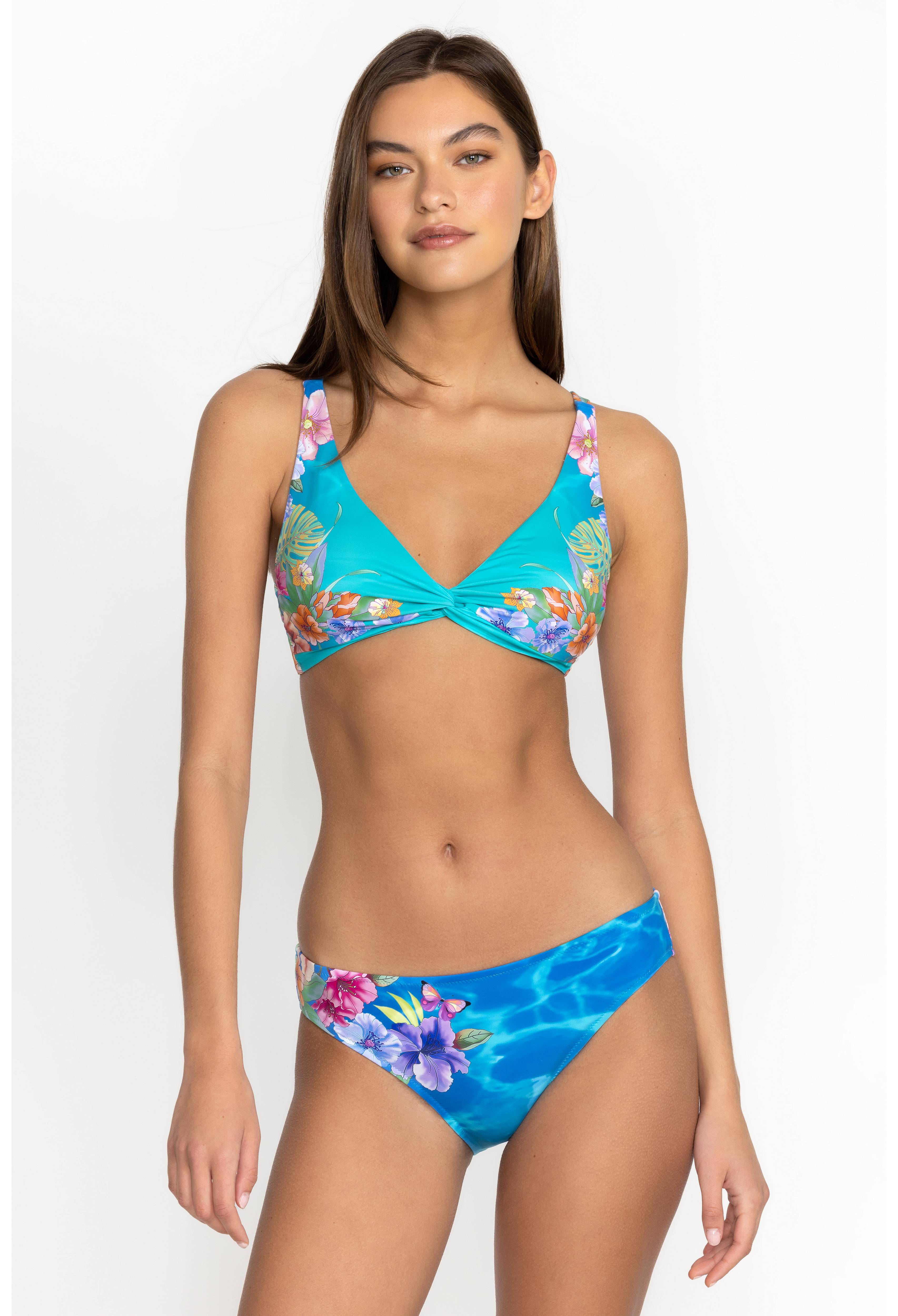 Water Tropic Tie Dye Twist Bikini Top, , large image number 4