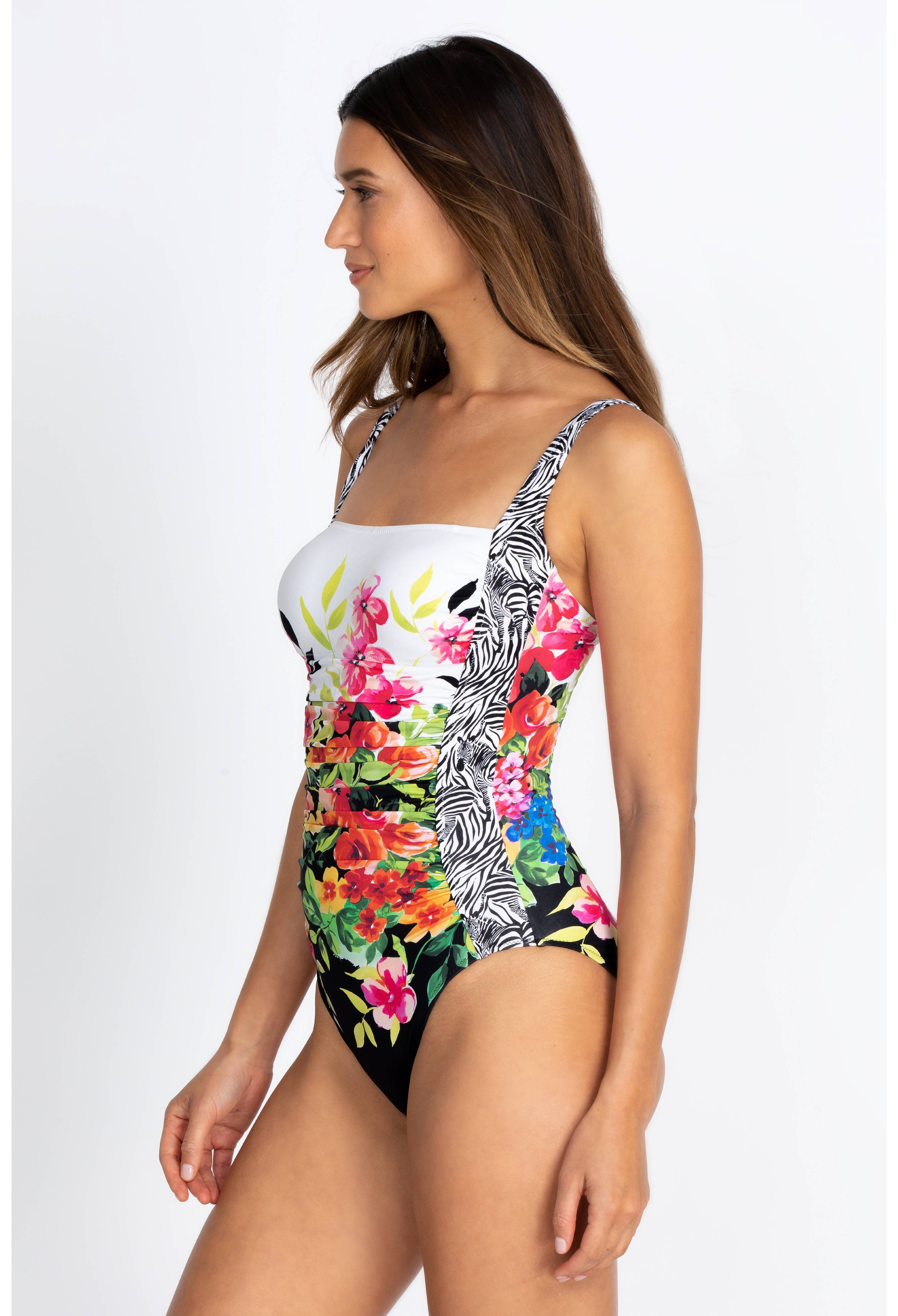 Fay Floral Ruched One Piece, , large image number 2