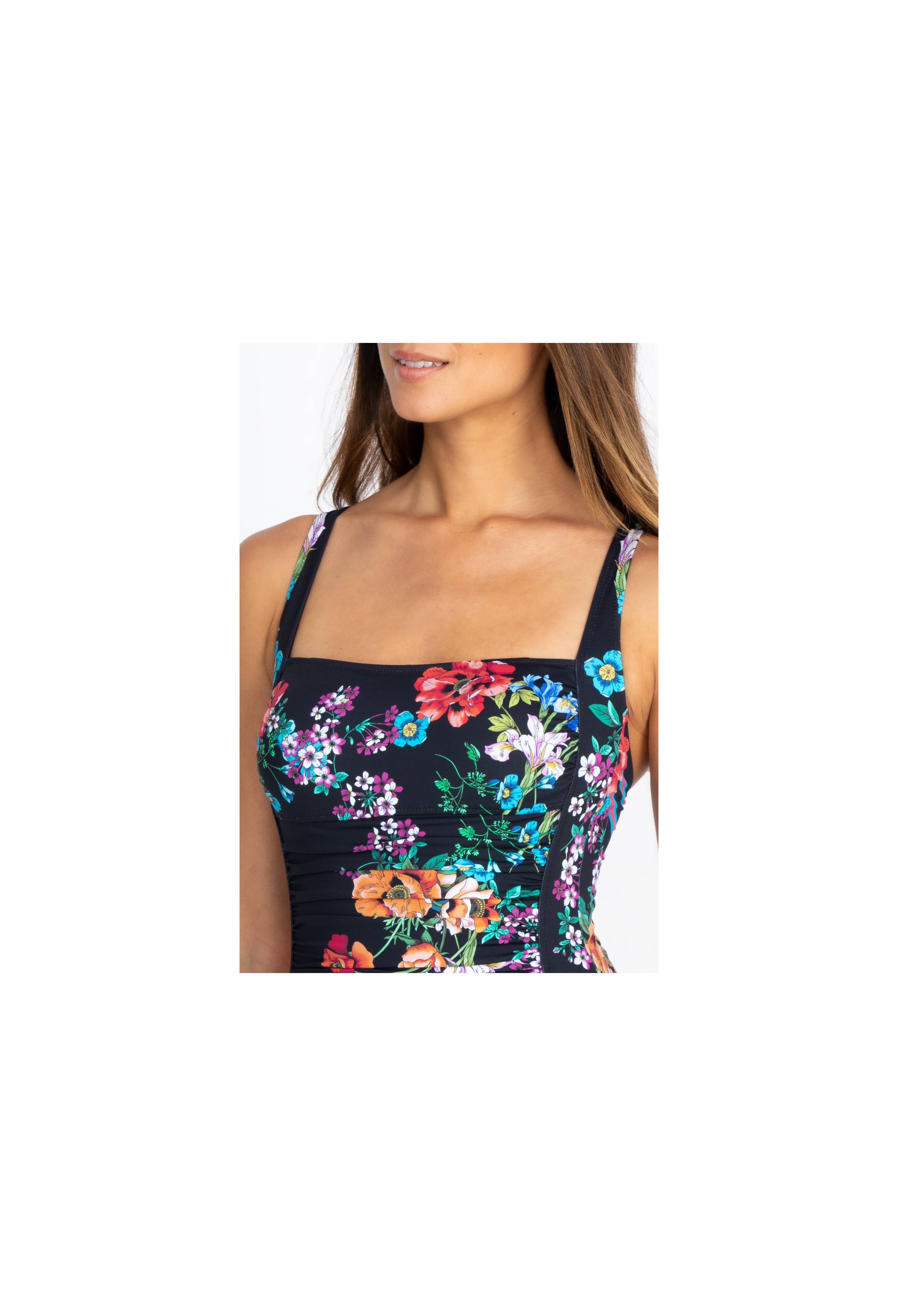 JOHNNY WAS🌺Fay Floral Ruched One Piece Swimsuit👙3X