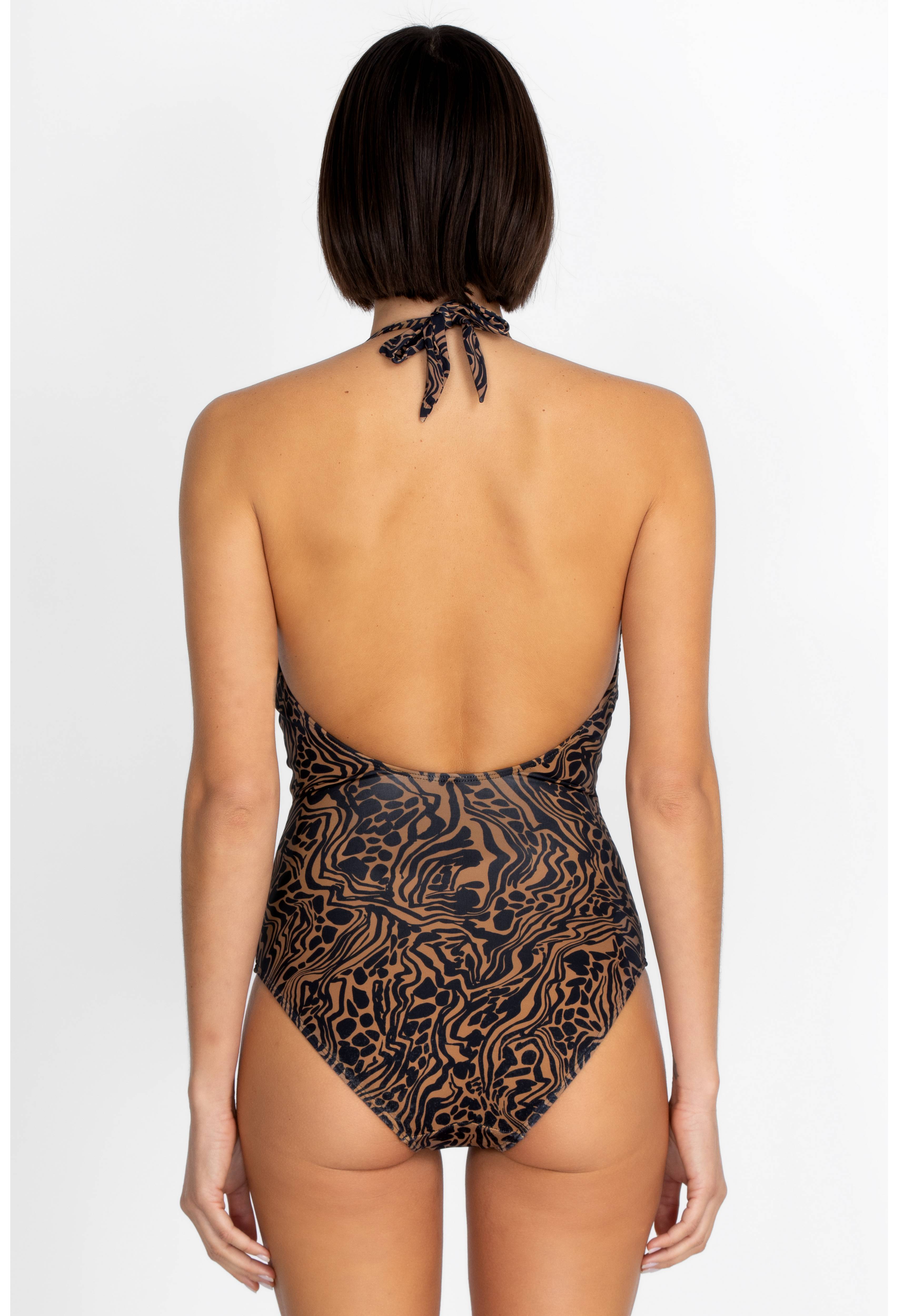 Millo Halter Embroidered One Piece, , large image number 4