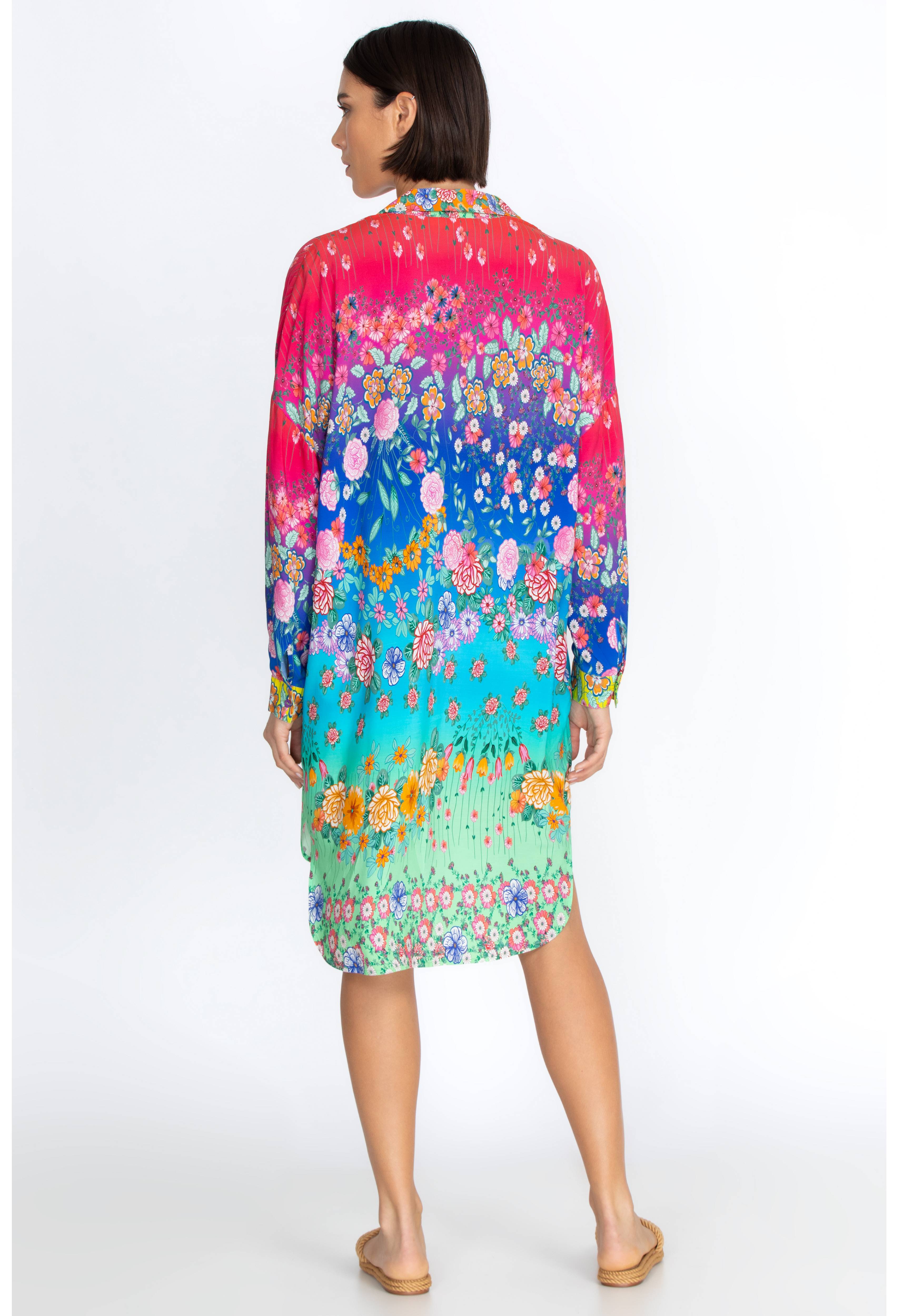 Rainbow Midi Shirt Dress, , large image number 4