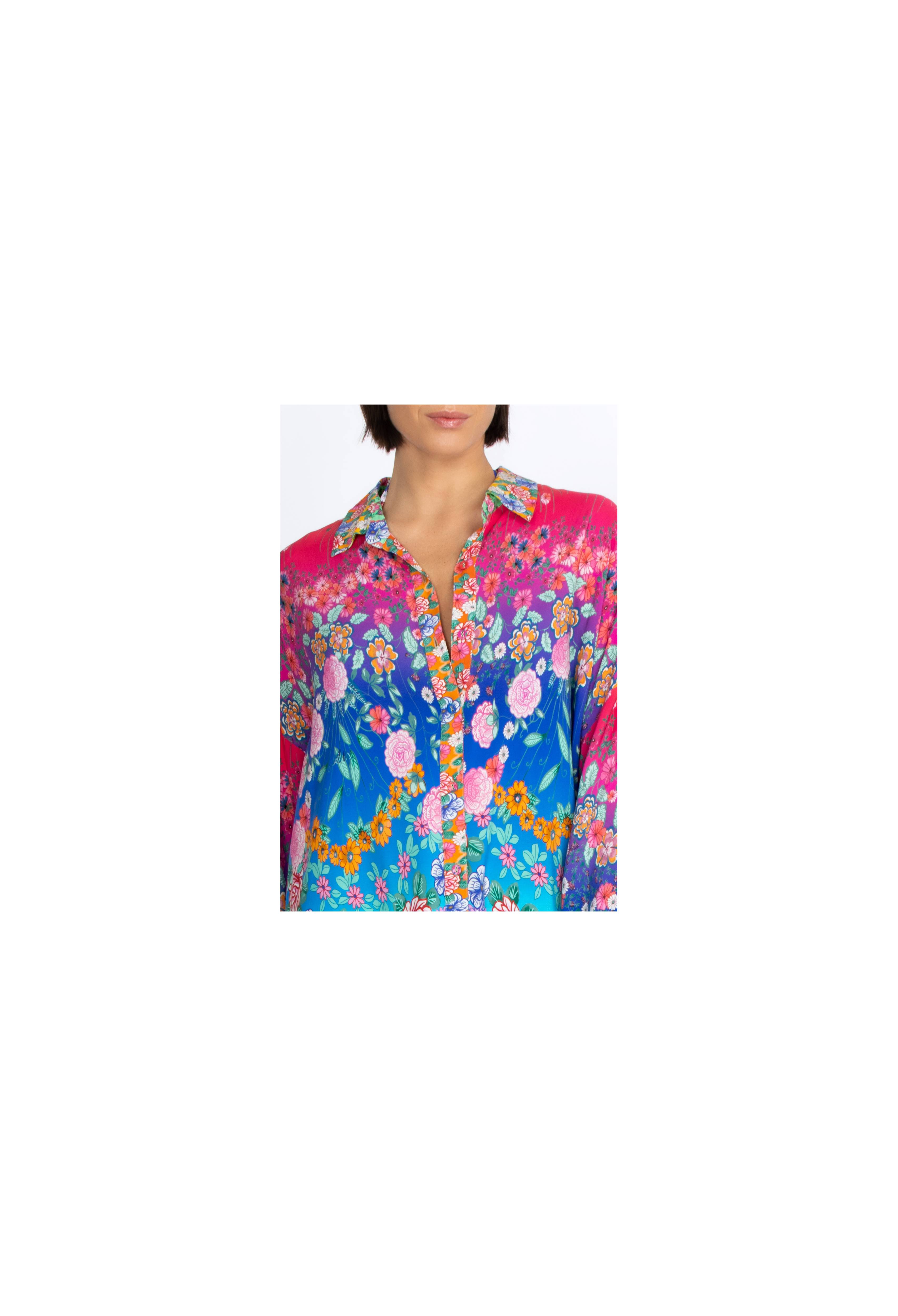 Rainbow Midi Shirt Dress, , large image number 5