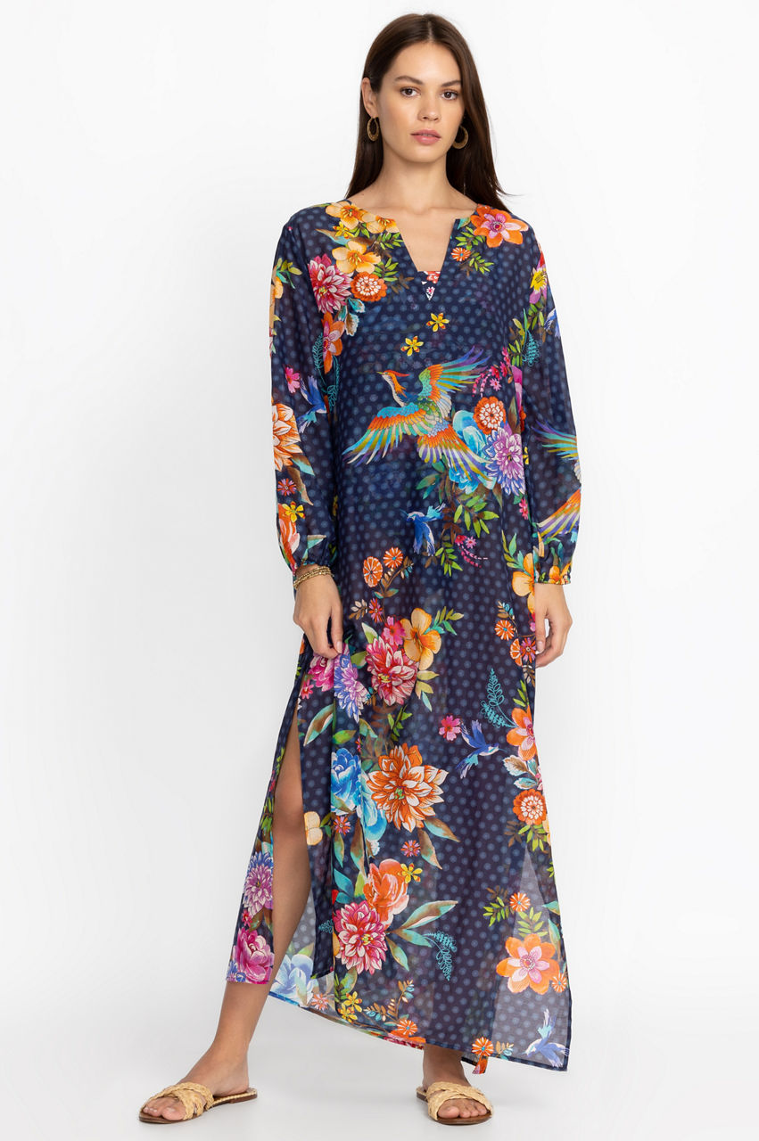 Buy Ocean Dreamer Puff Sleeve Maxi Cover-Up | Johnny Was