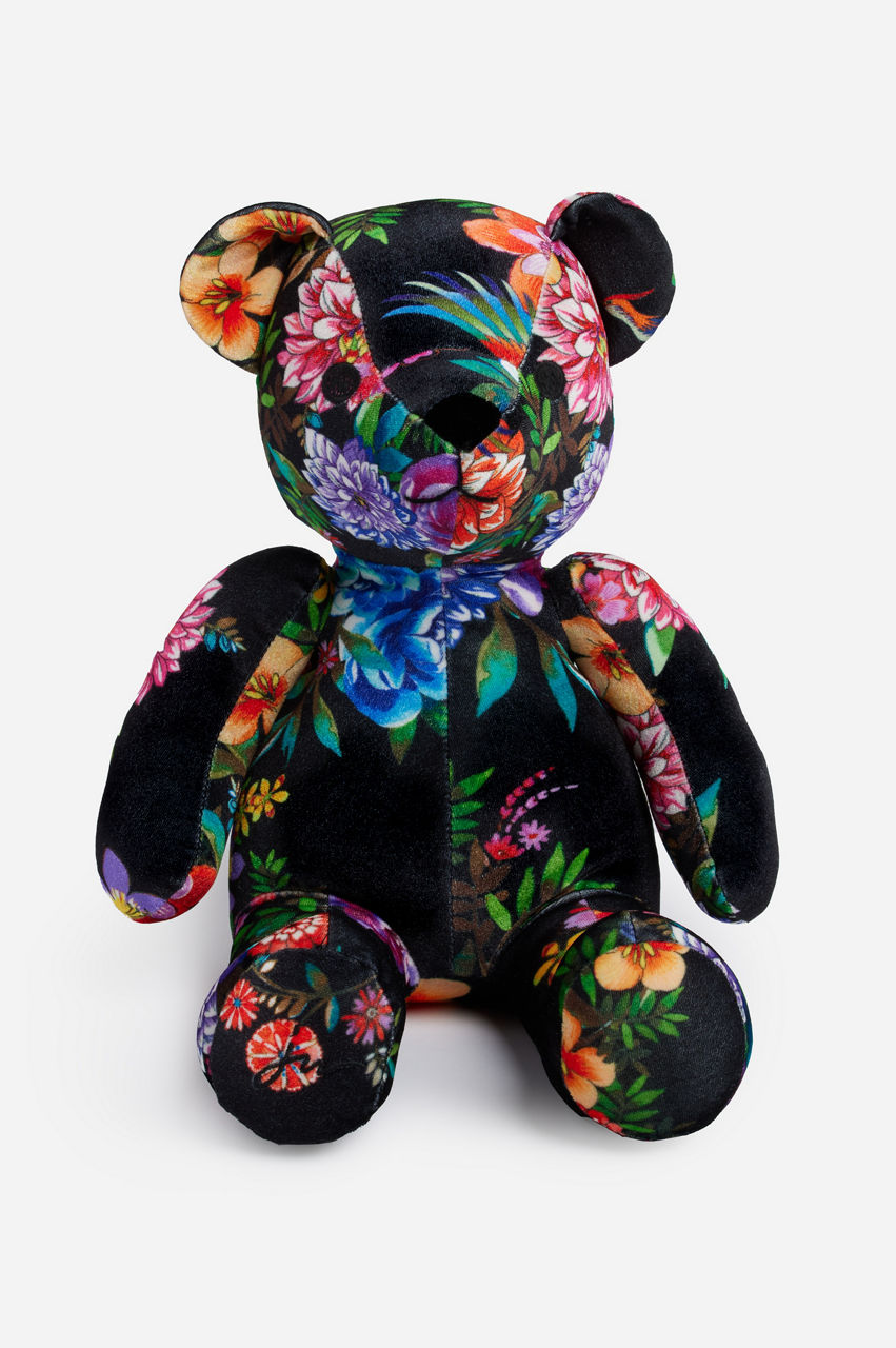 Wallflower Underwire Teddy in Black & Blue & Multi
