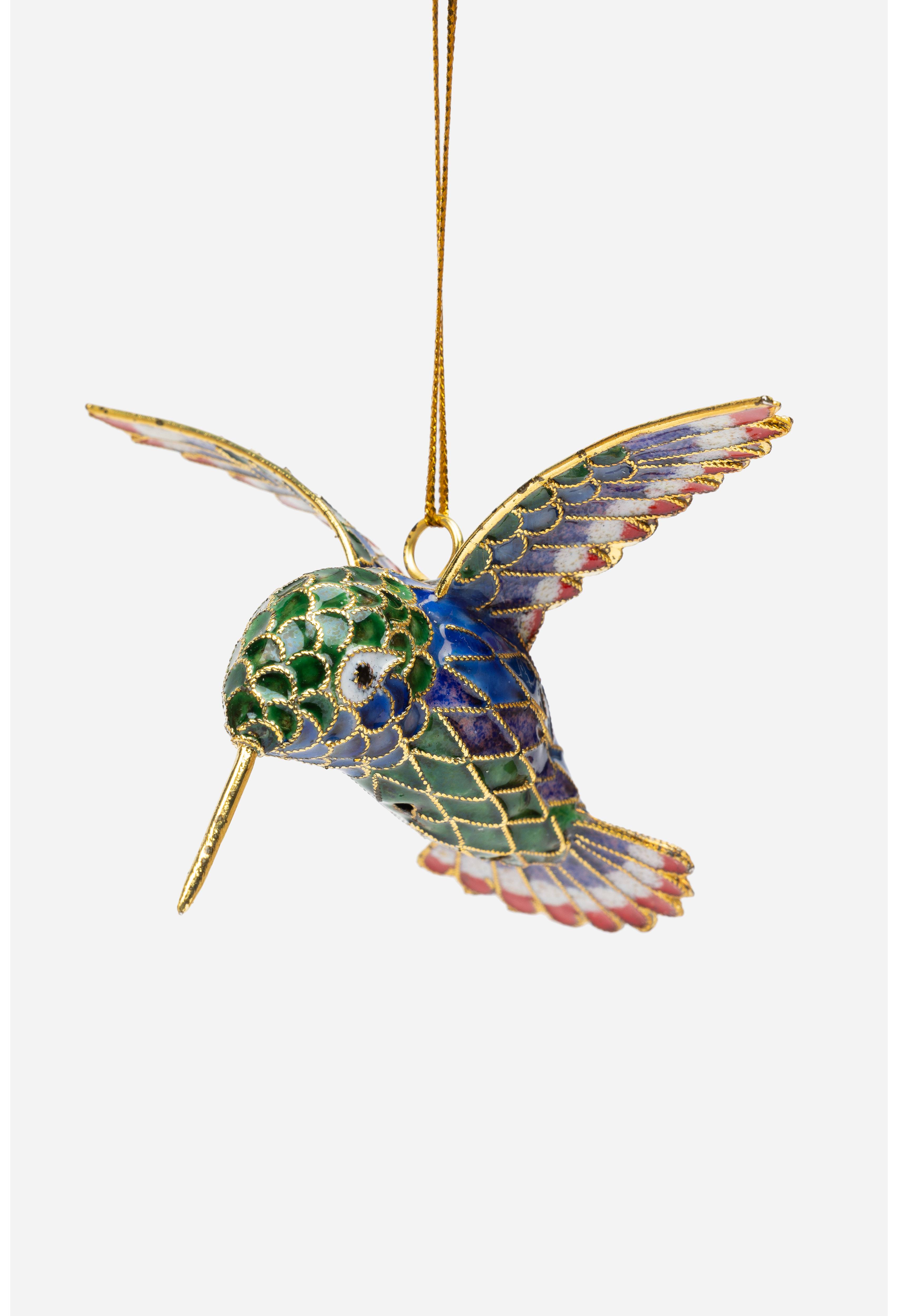Hummingbird Cloisonne Ornament, , large image number 1