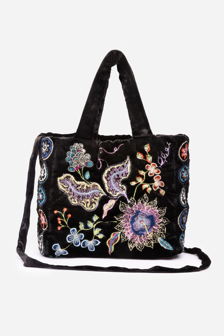 Pacifica Quilted Velvet Tote