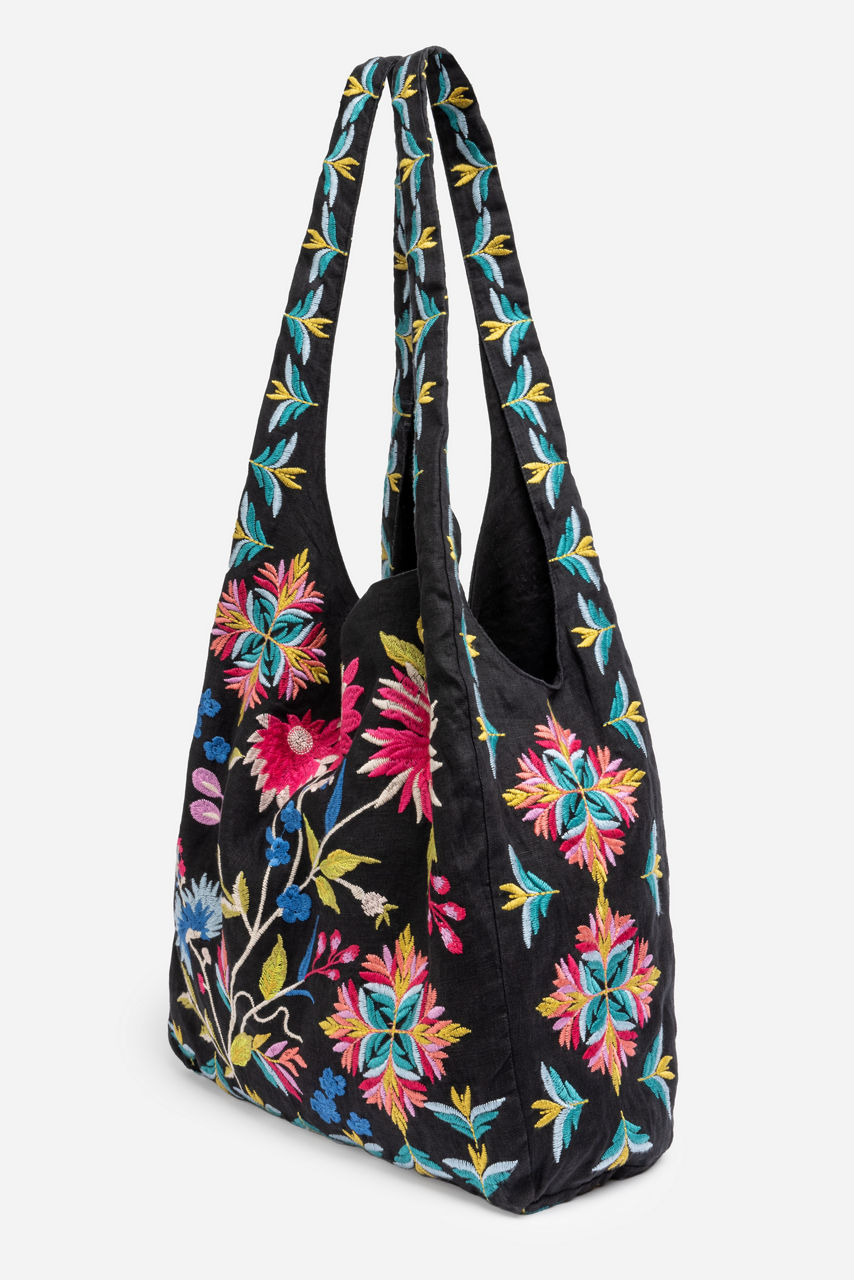 JULIE LINEN SLOUCHY TOTE