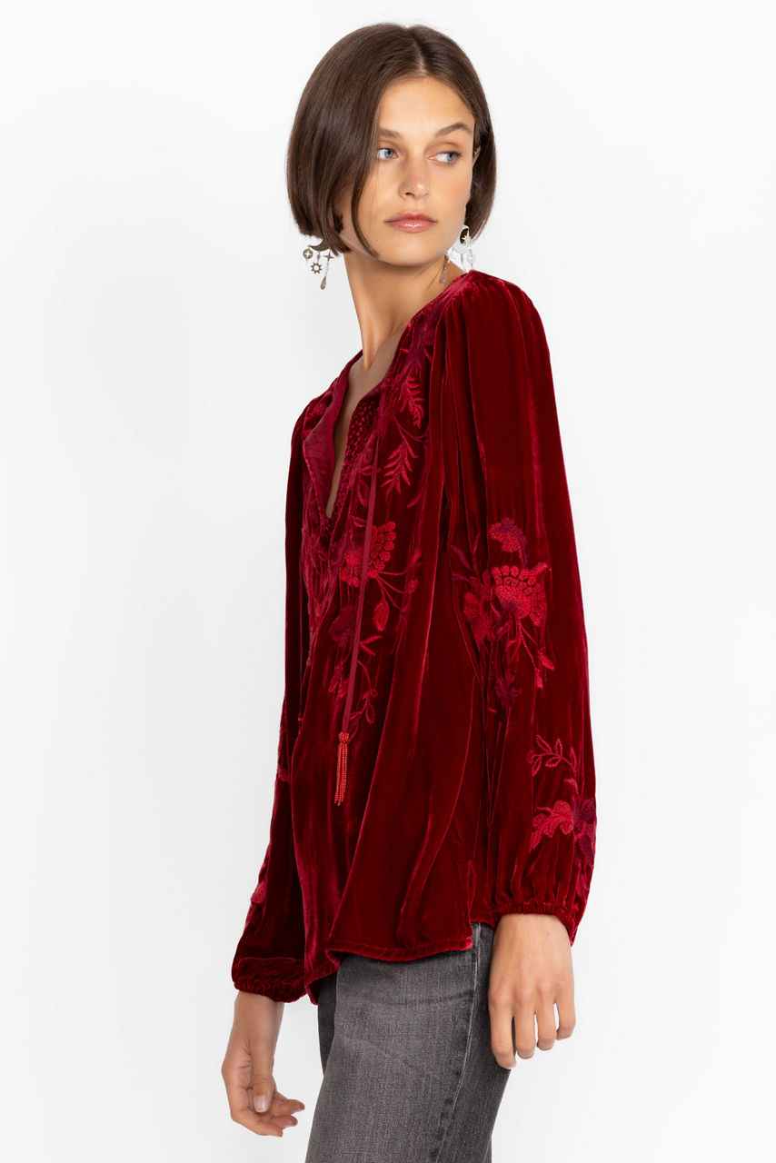 Buy Junie Velvet Relaxed Blouse Johnny Was