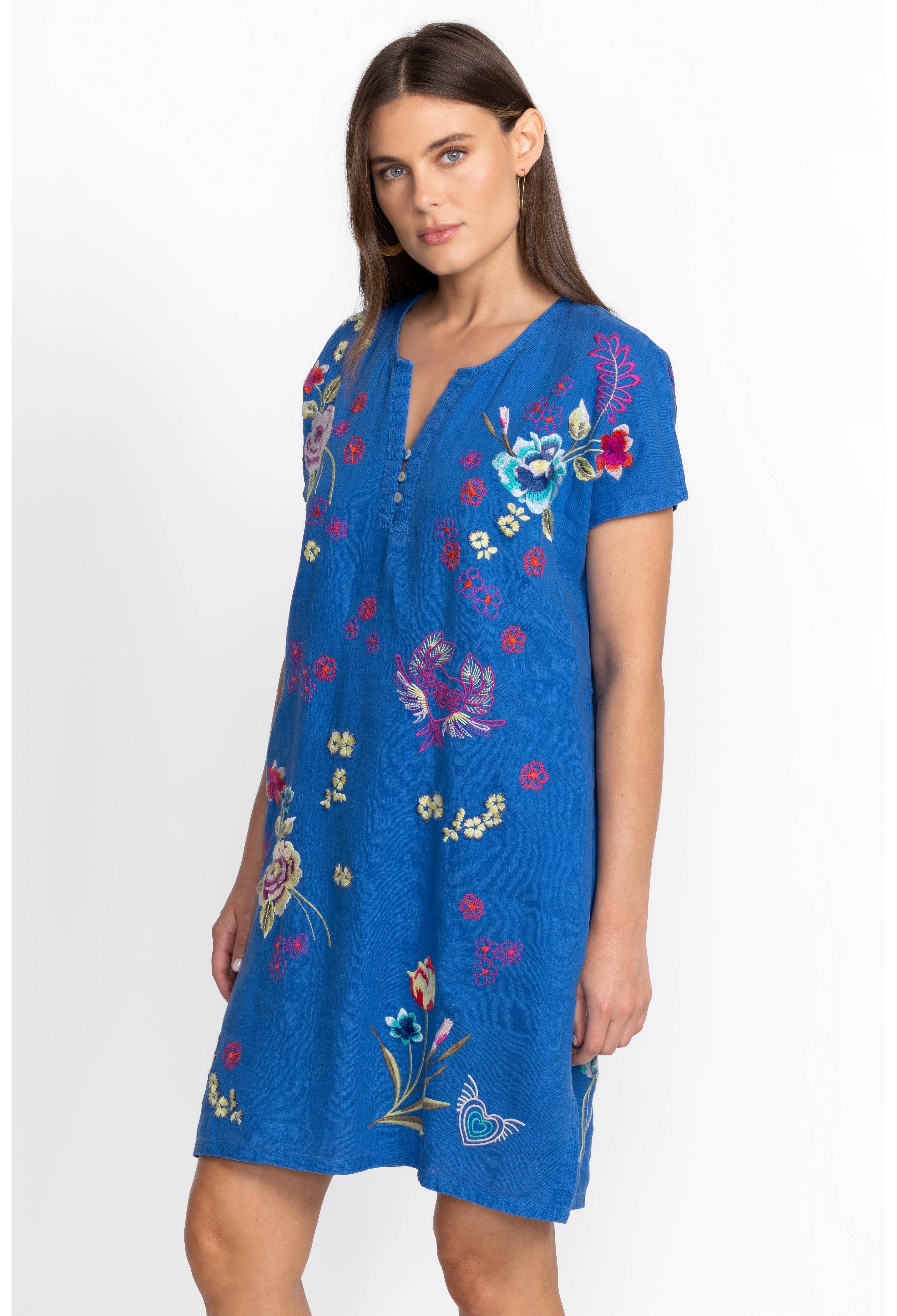 Jessi Button Front Linen Dress, , large image number 2