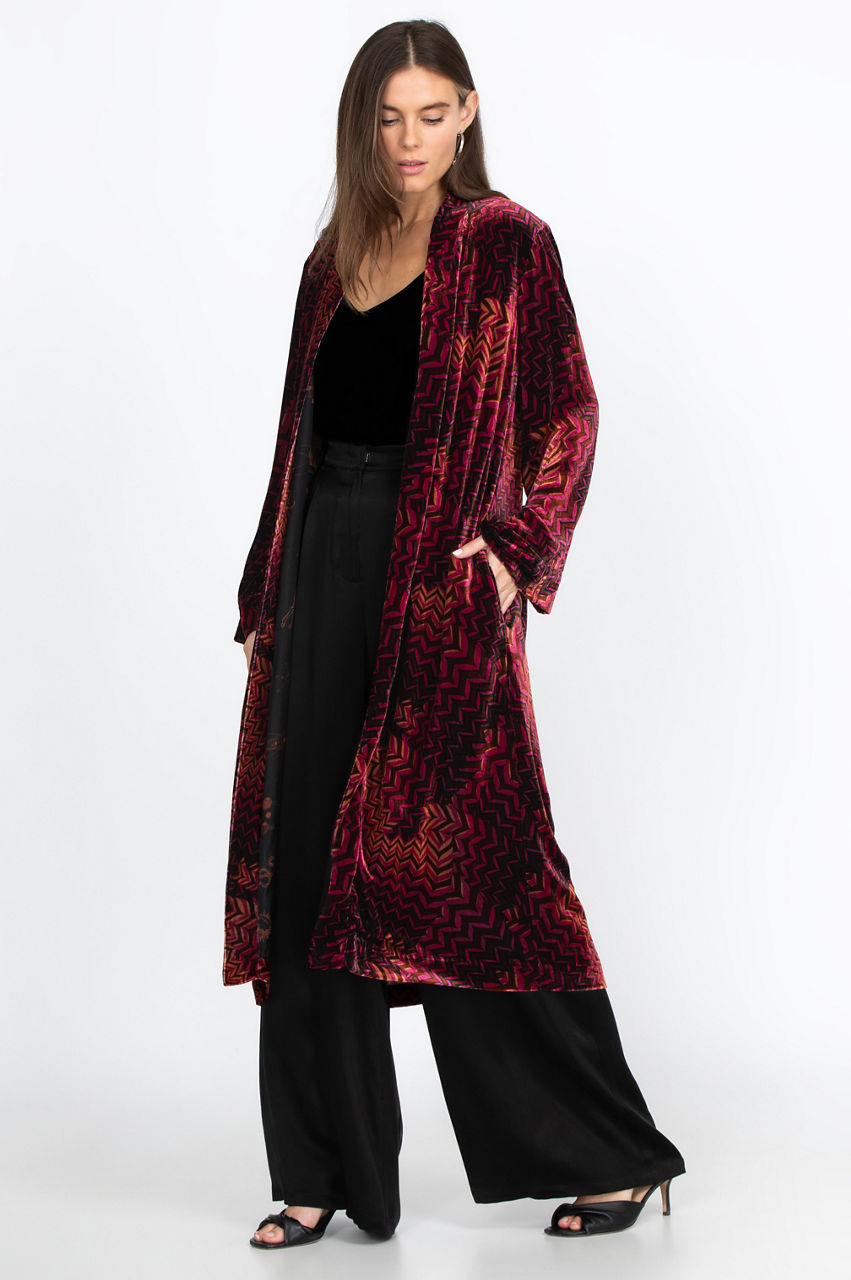 Buy Belle Velvet Kimono Coat | Johnny Was