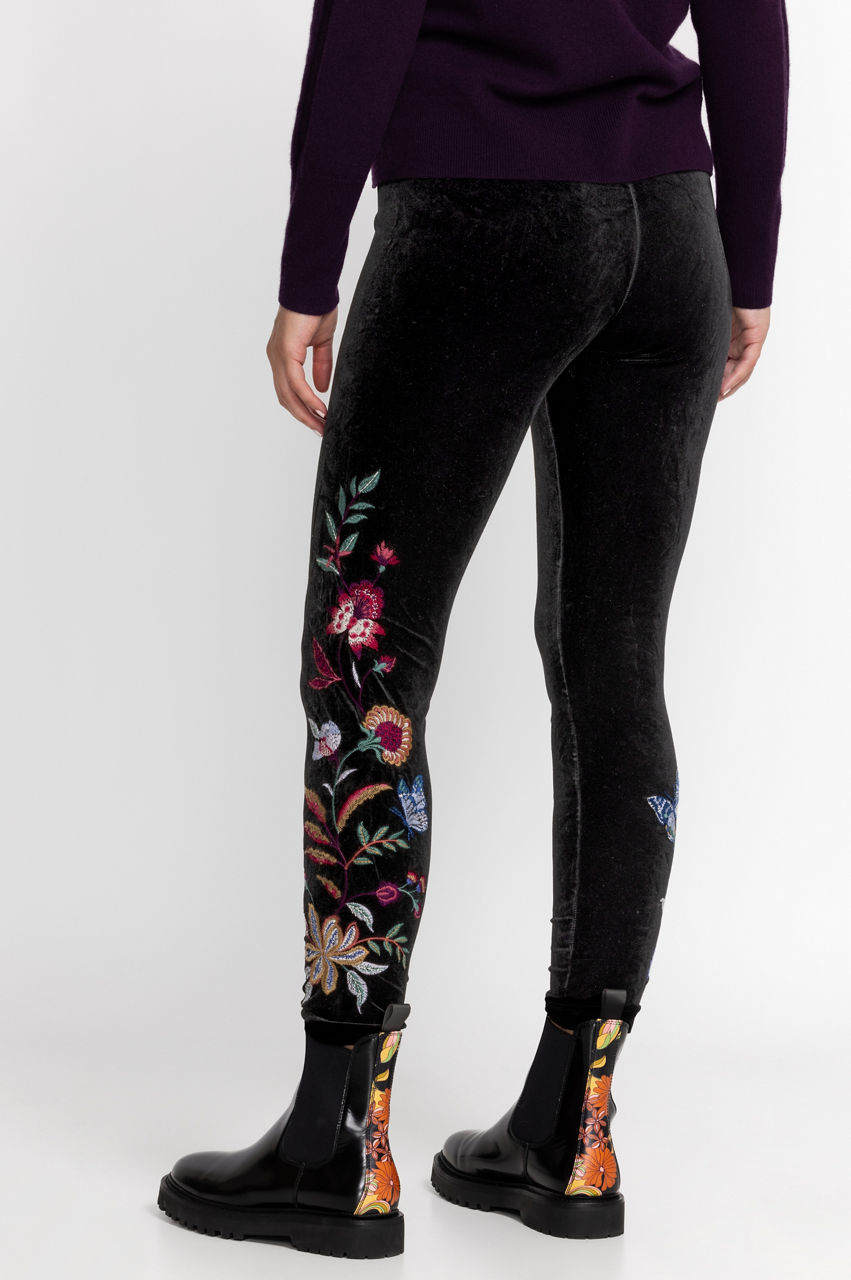 Full Length Signature Waist Floral Legging  Embroidered leggings, Clothes  embroidery diy, Denim embroidery