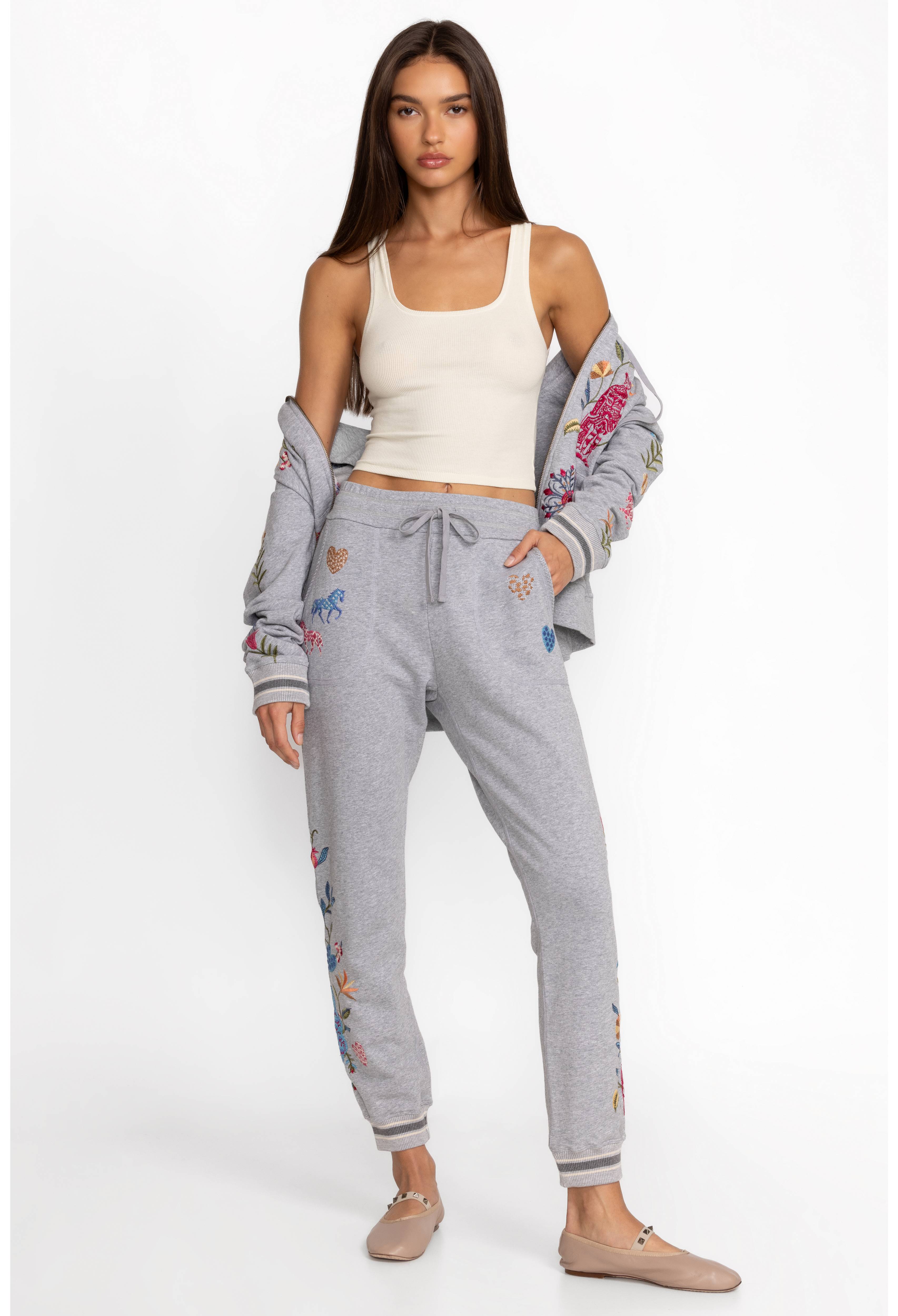 ADELA HEATHER FRENCH TERRY JOGGER, , large image number 1