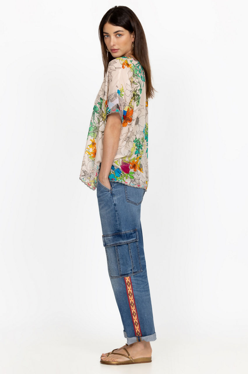 Zara Embroidered Pants for Women for sale