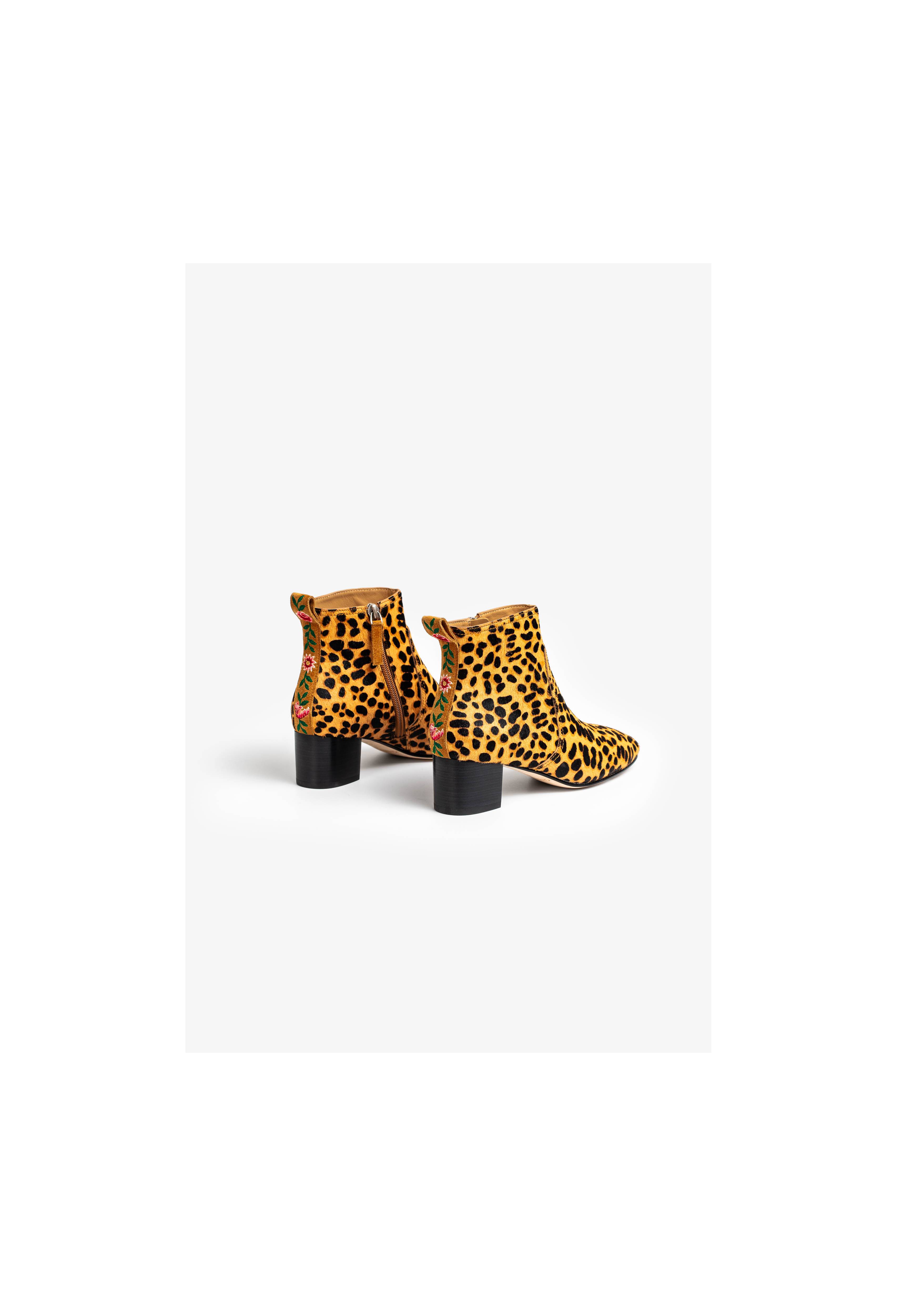 Leopard Heeled Boot, , large image number 3