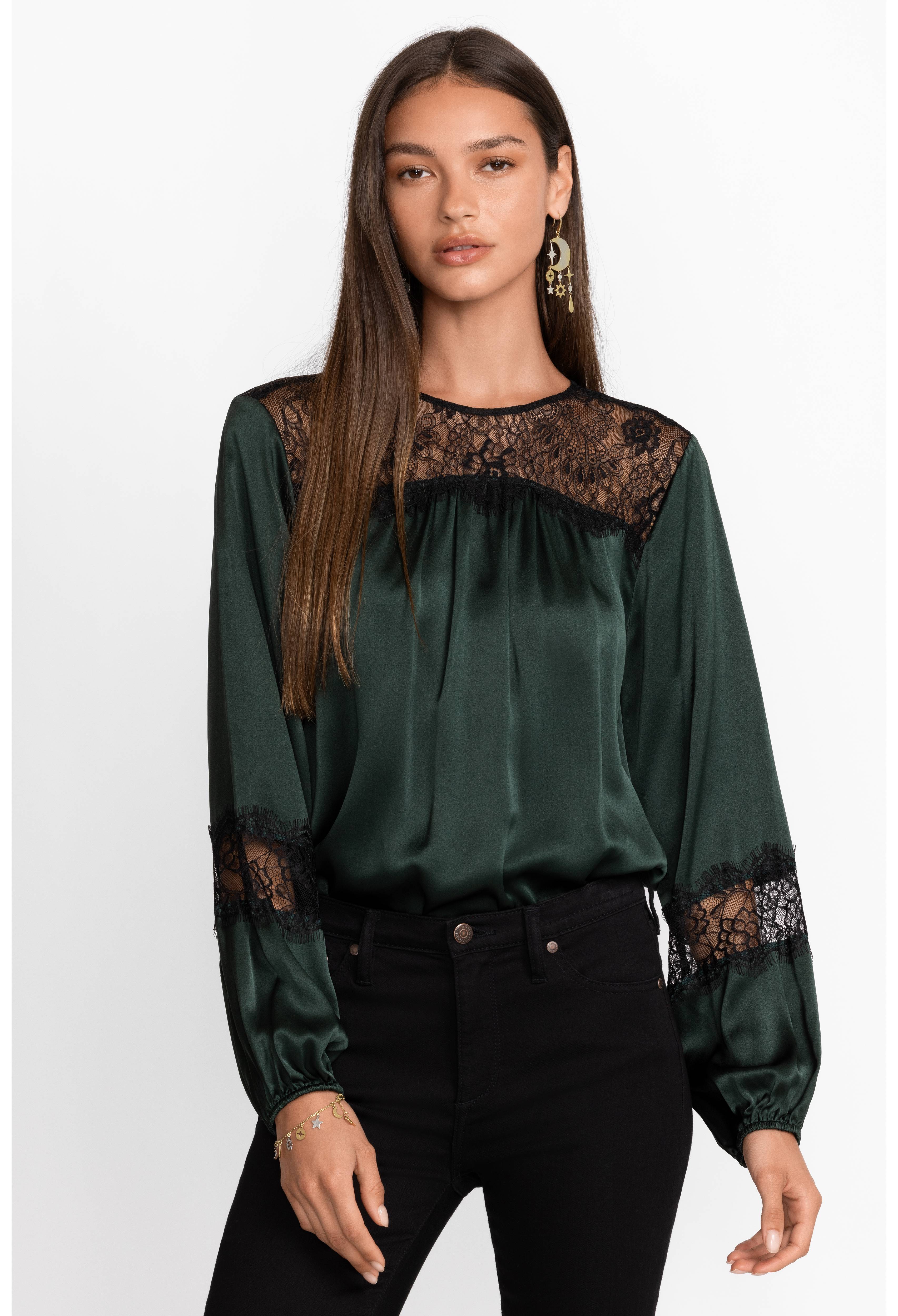 Midnight Silk Blouse, , large image number 1