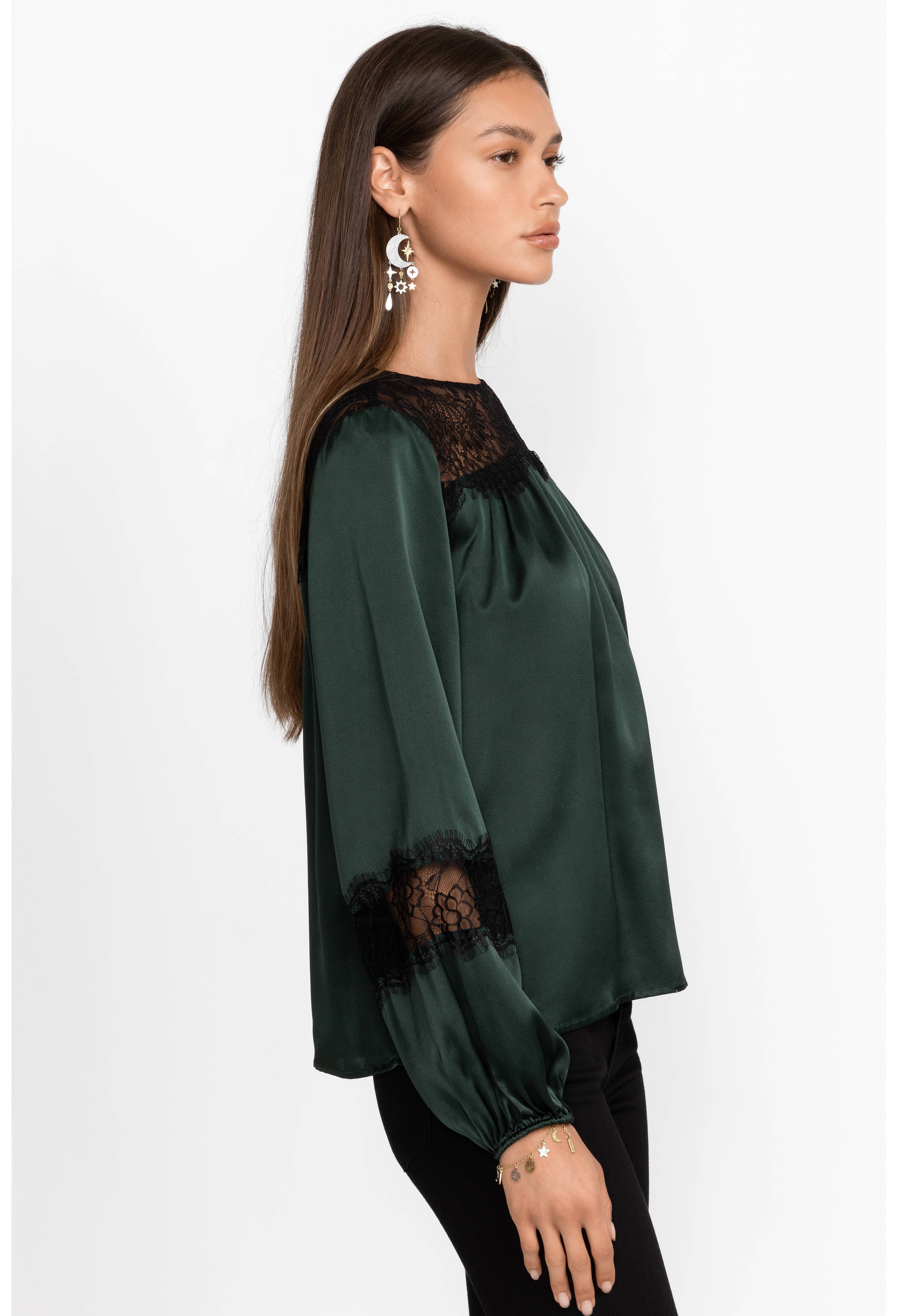 Midnight Silk Blouse, , large image number 2