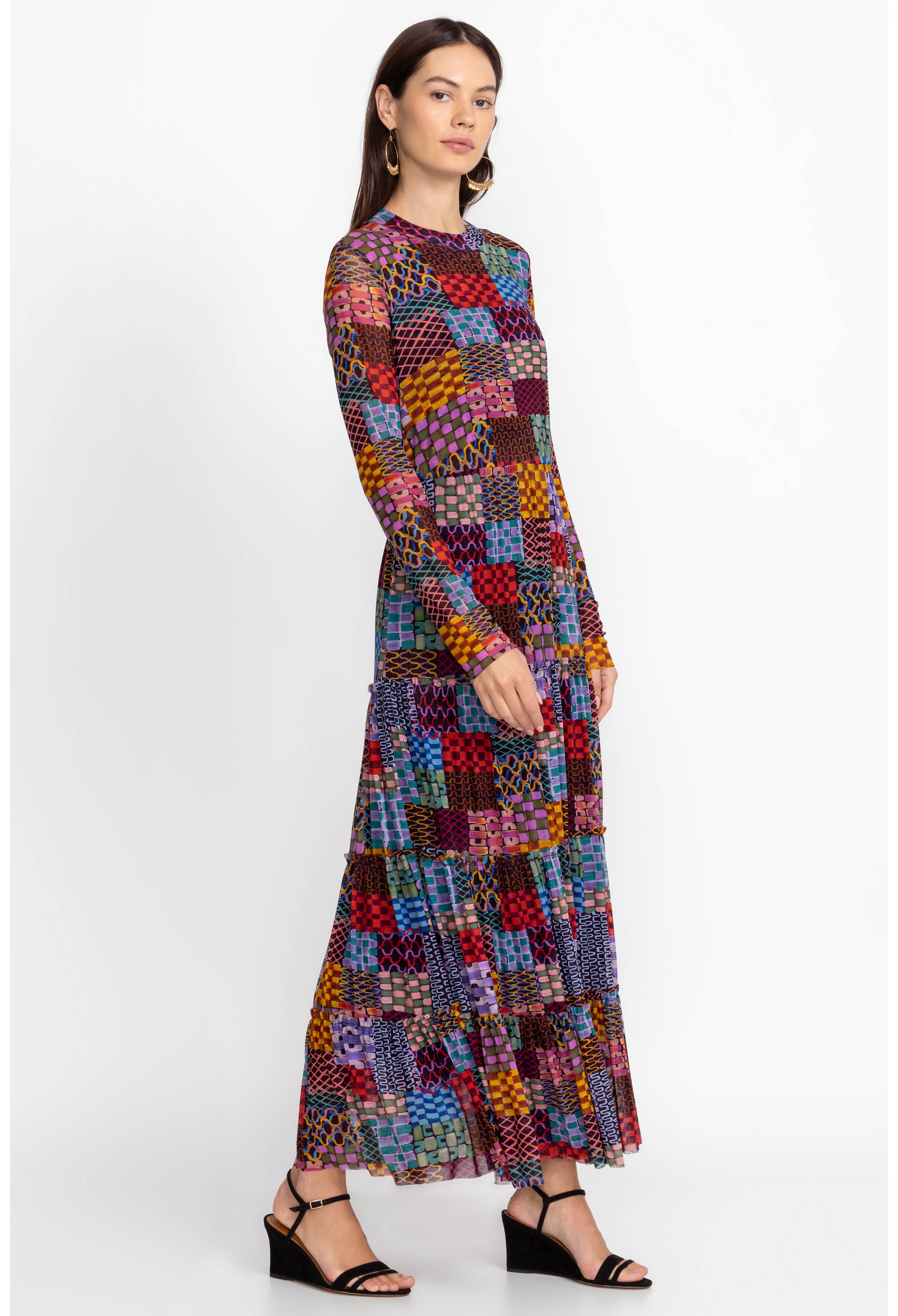 Isadora Waves Mesh Midi Dress, , large image number 2