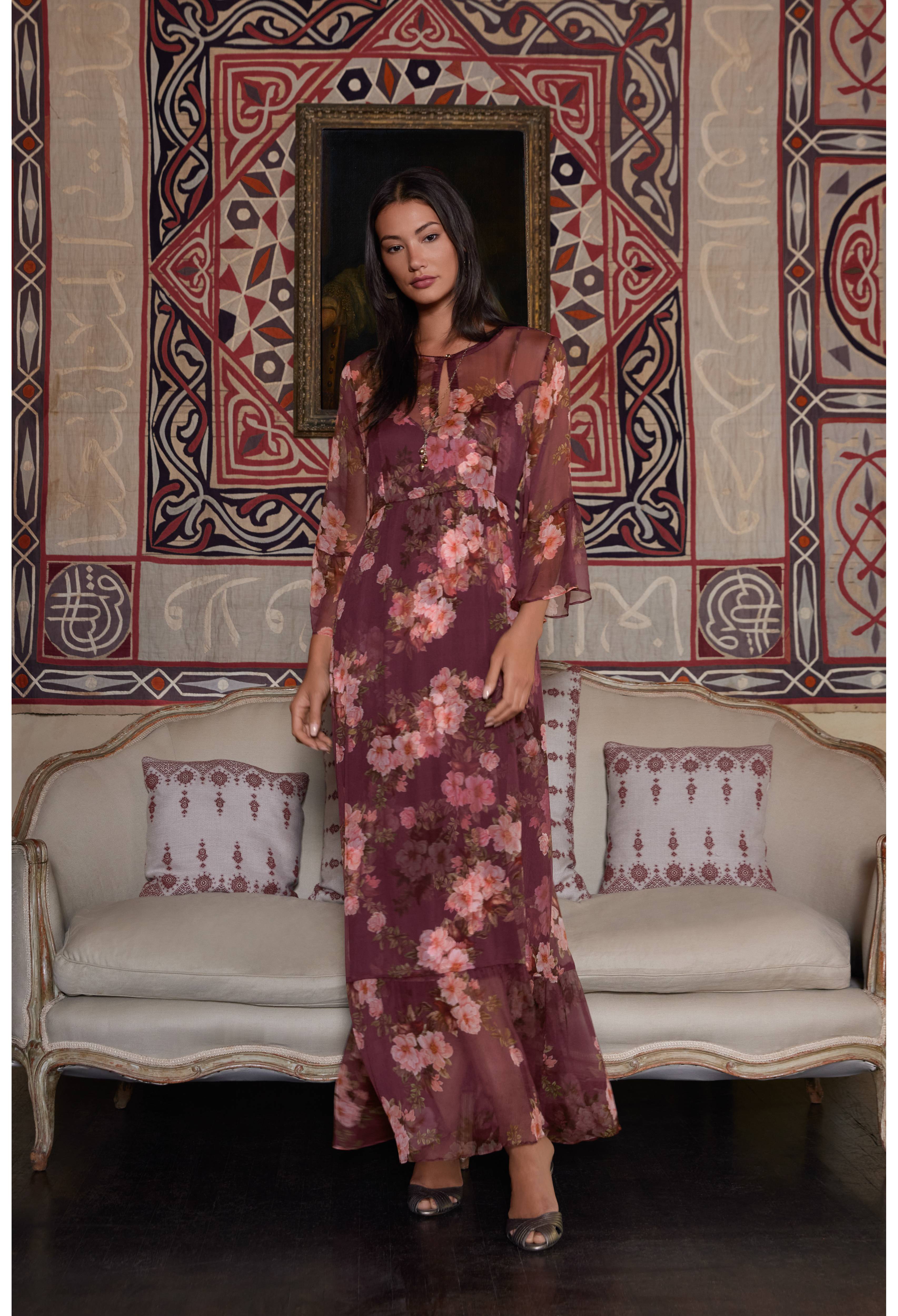 Winonna Silk Maxi Dress, , large image number 5
