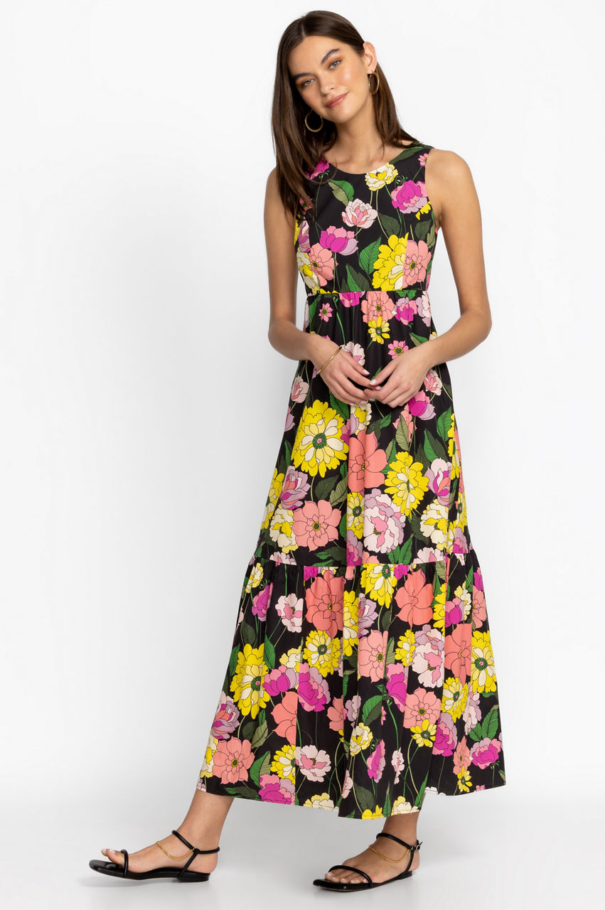 Big floral-print maxi dress