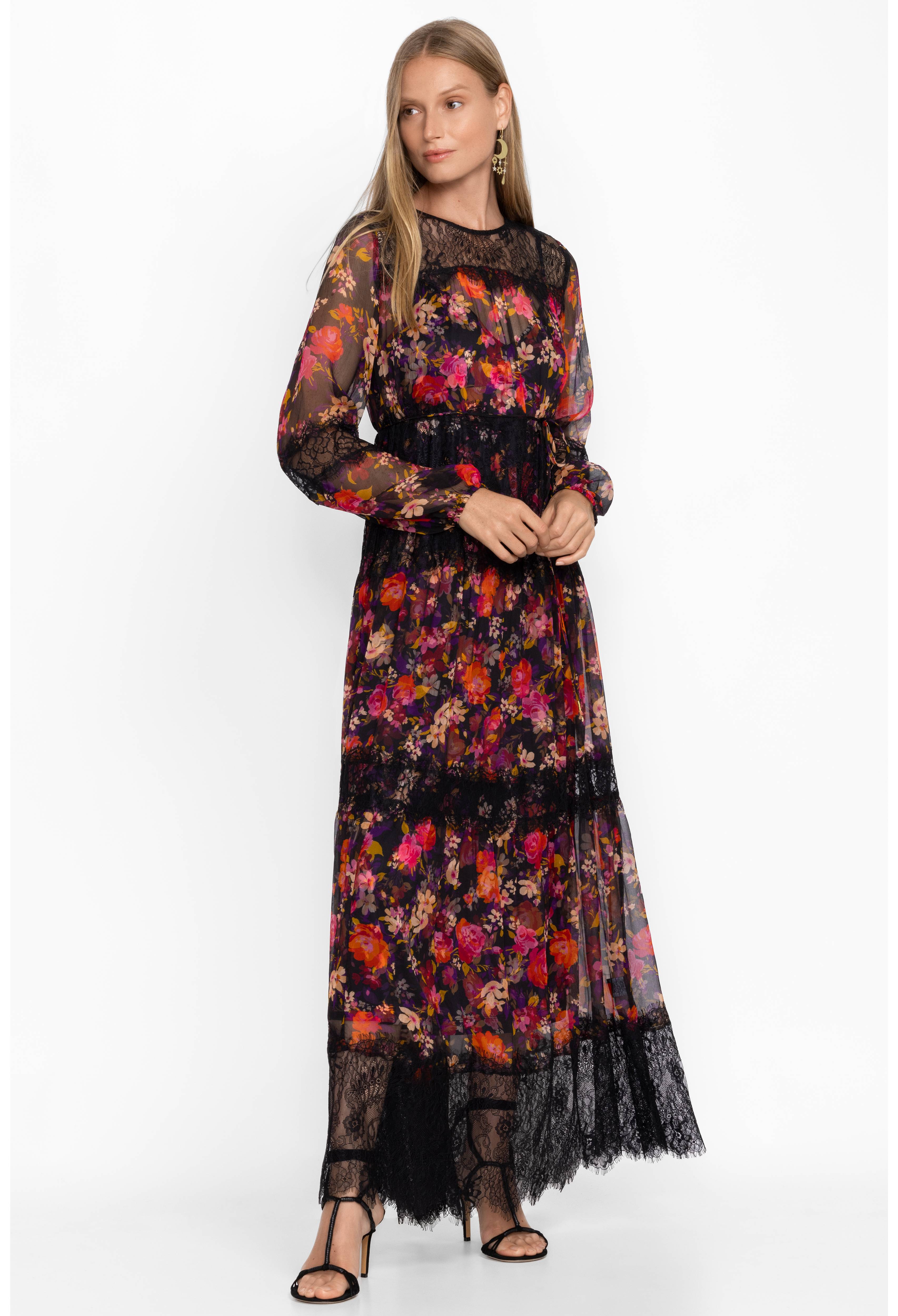 Flora Silk Maxi Dress, , large image number 2