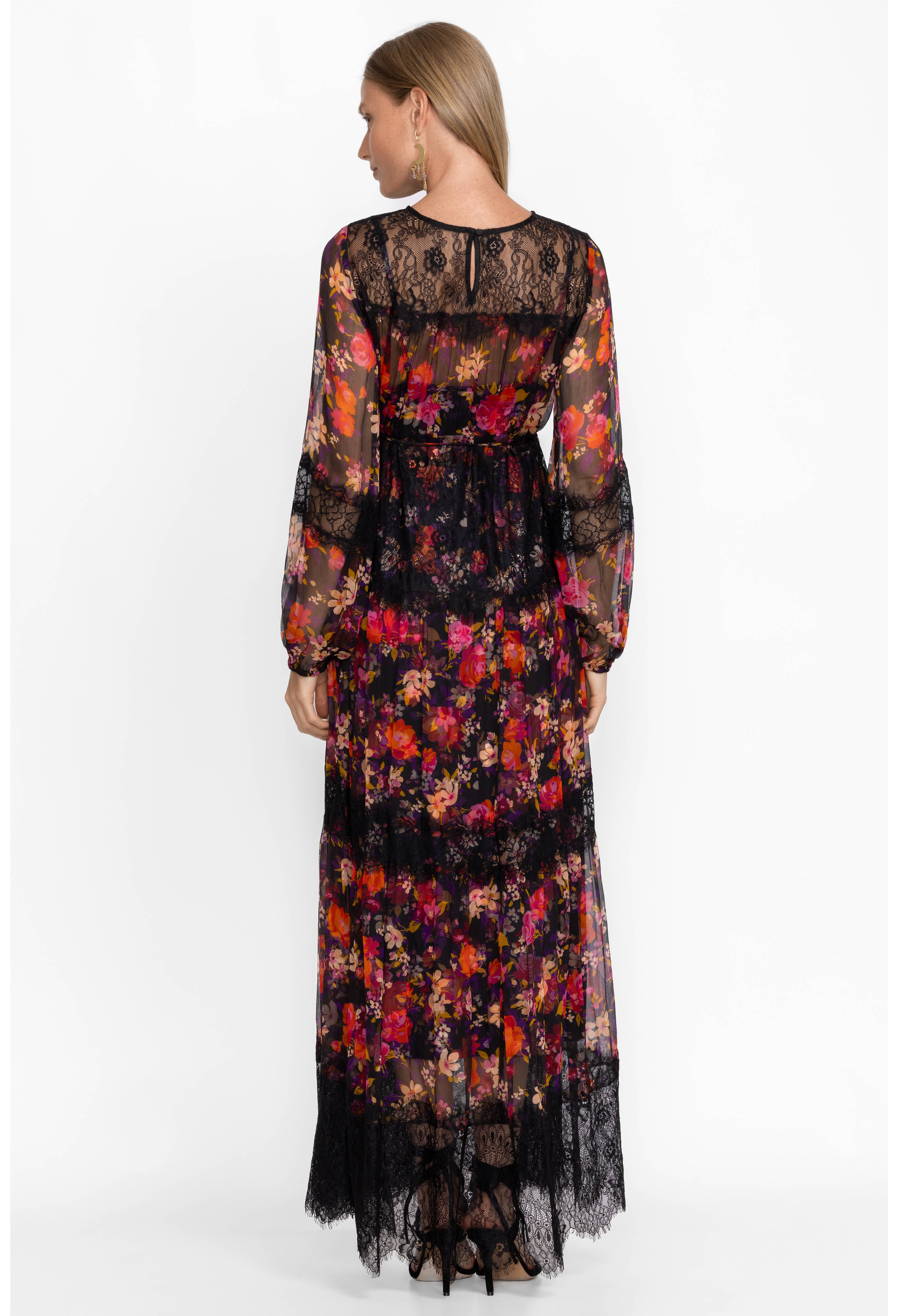 Flora Silk Maxi Dress, , large image number 4