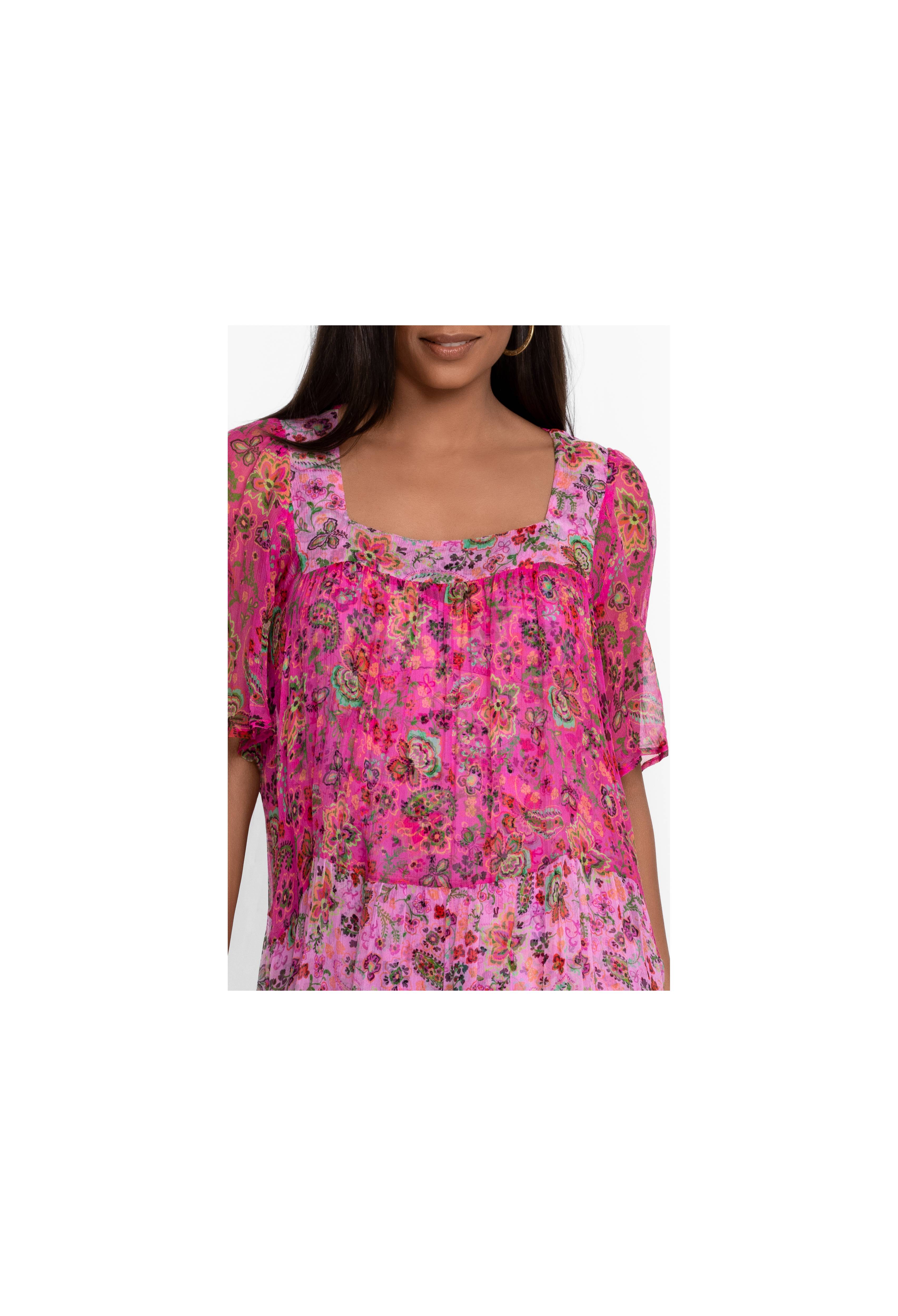 Foxglove Silk Mini Dress, , large image number 5