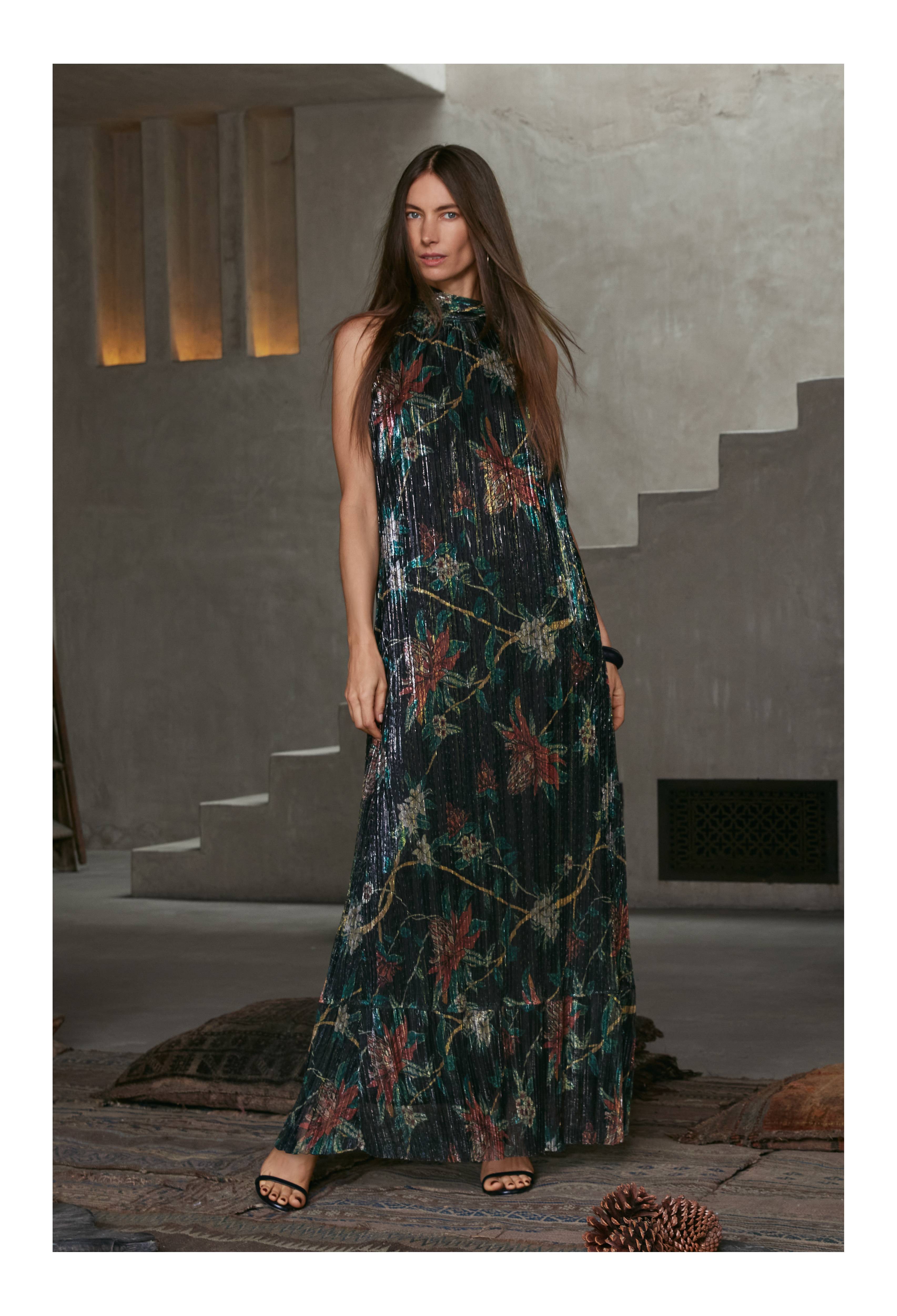 Evelina Metallic Maxi Dress, , large image number 5