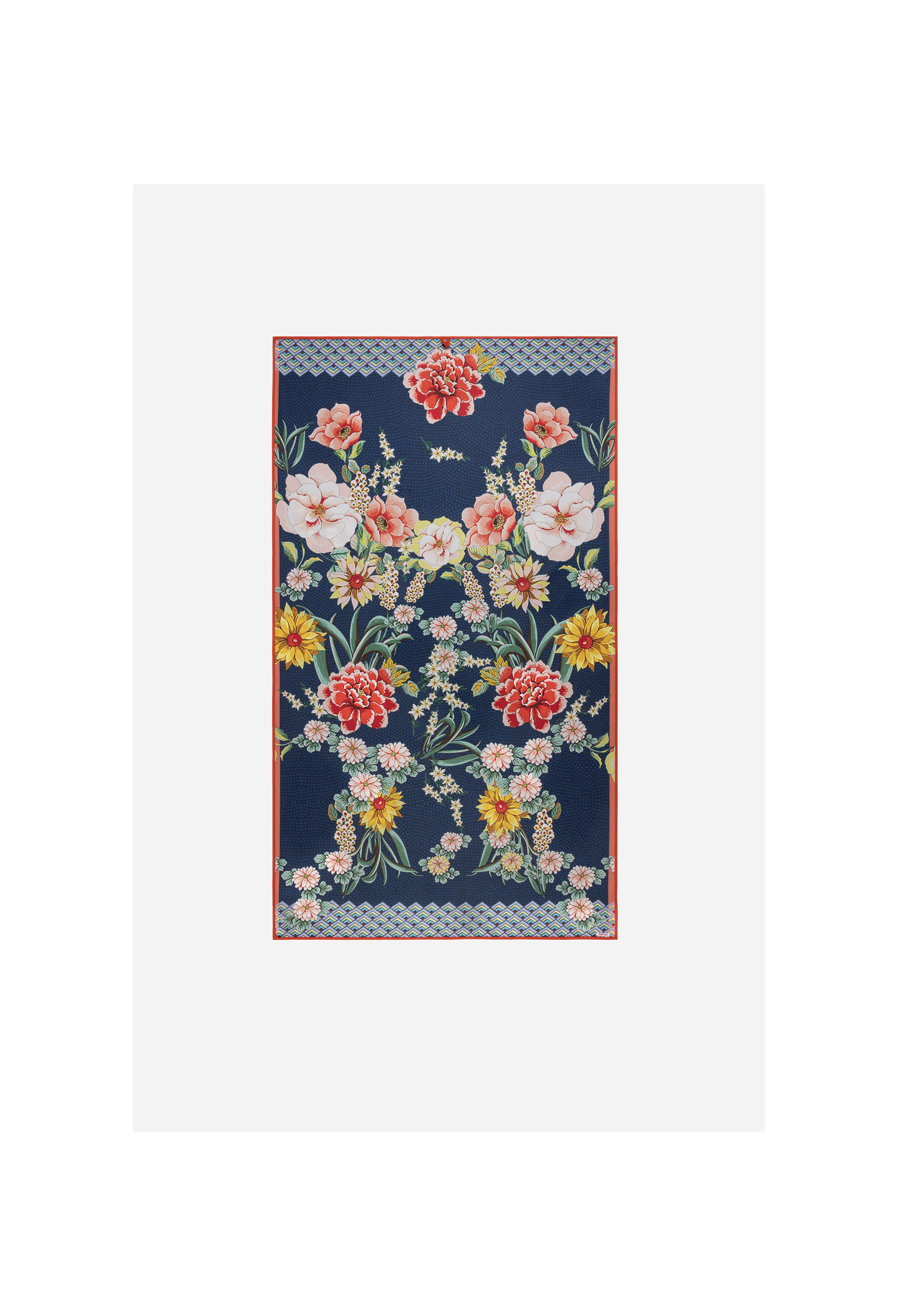 Mia Floral Border Beach Towel, , large image number 2