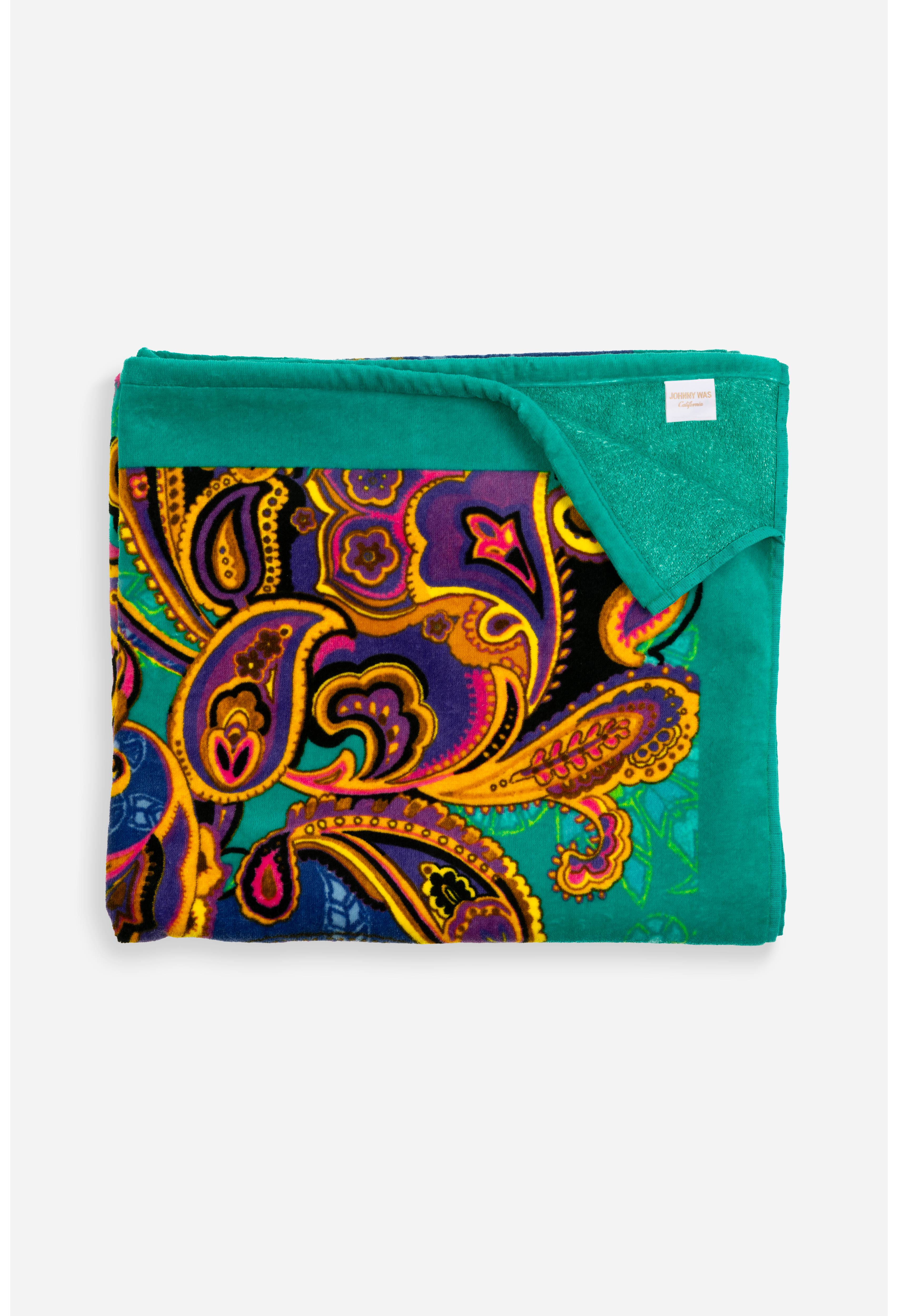PAISLEY HEARTS BEACH TOWEL, , large image number 2