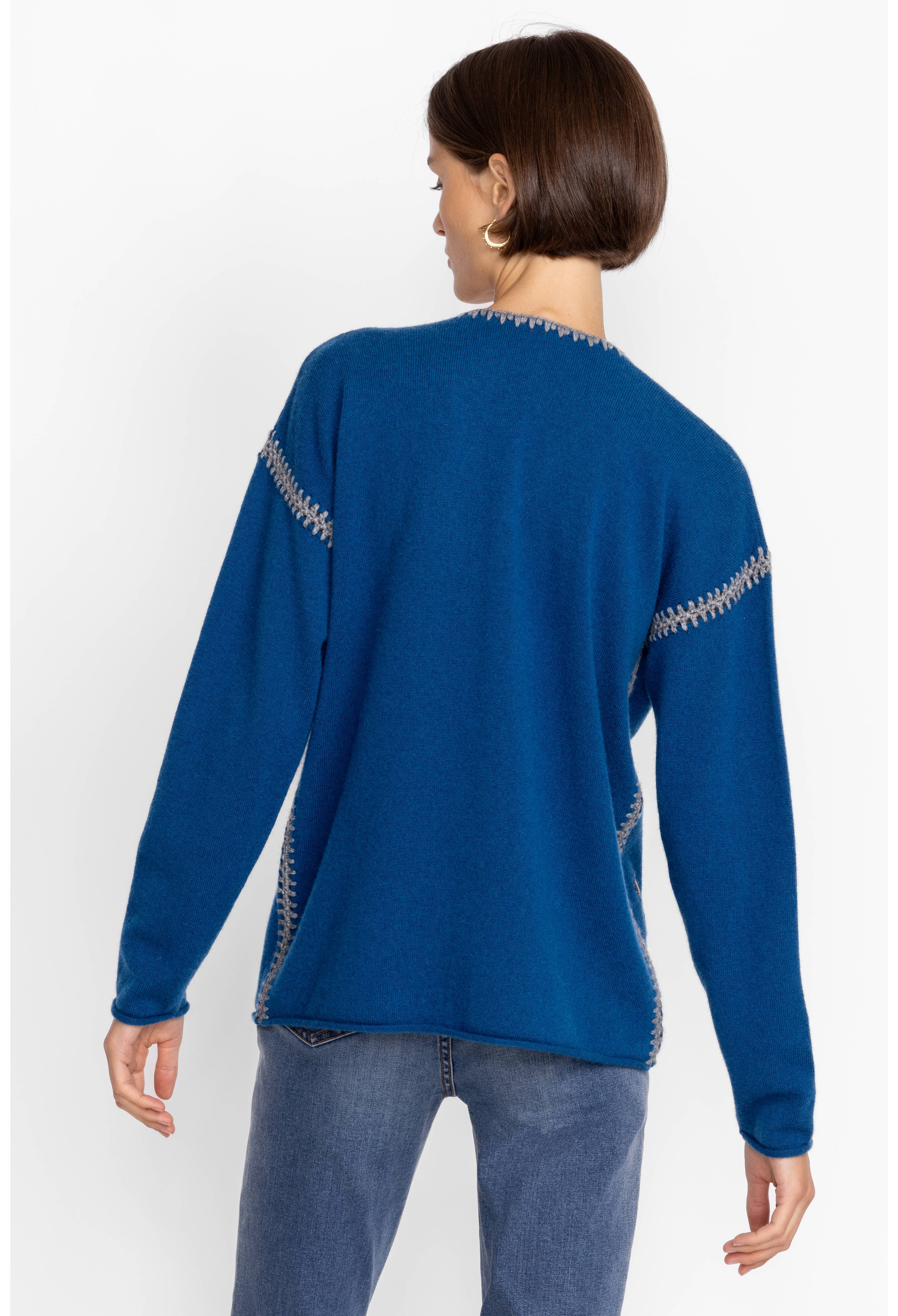 Sidona Cashmere Whipstitch Sweater, , large image number 4