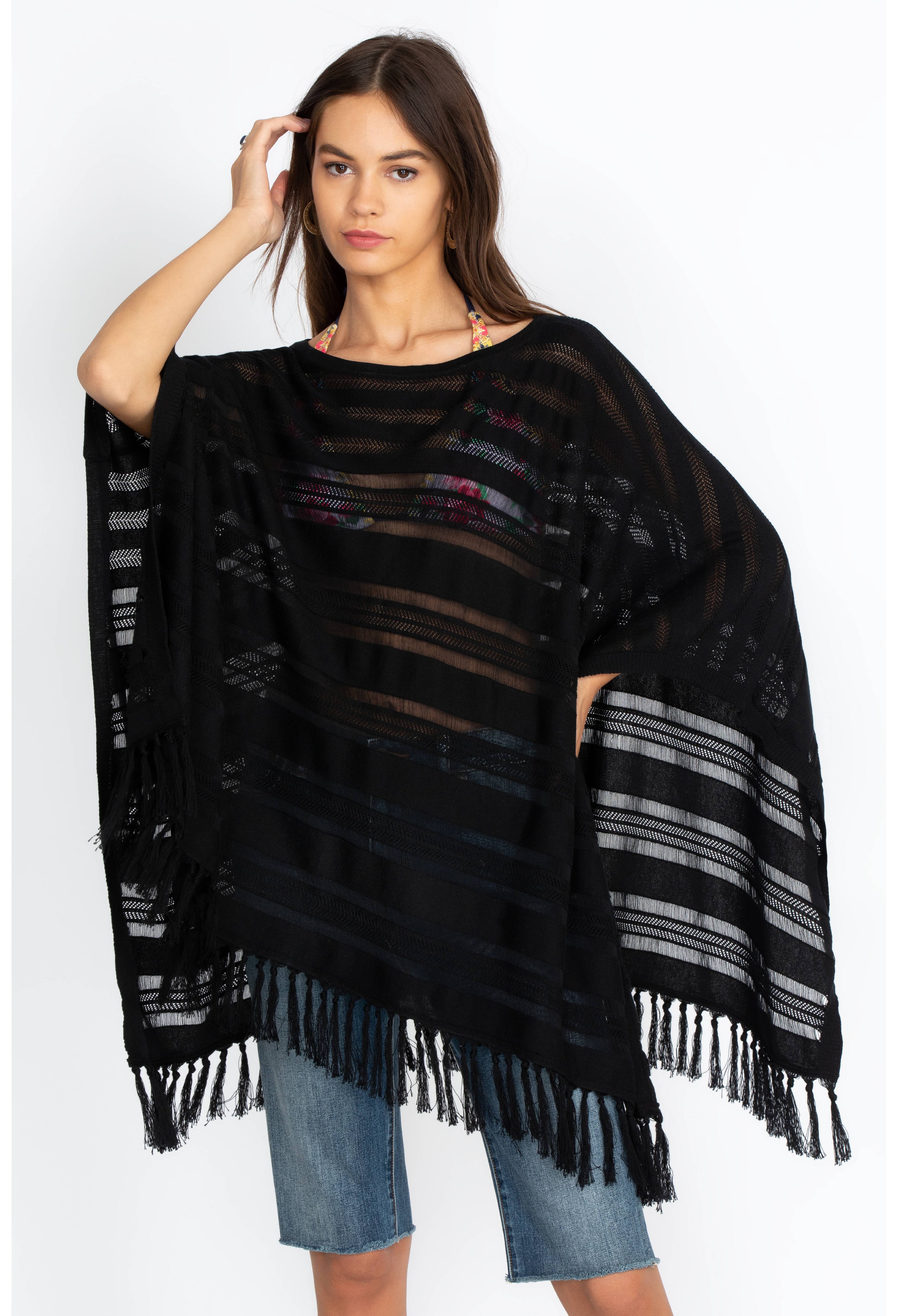 Open Work Poncho, , large image number 2