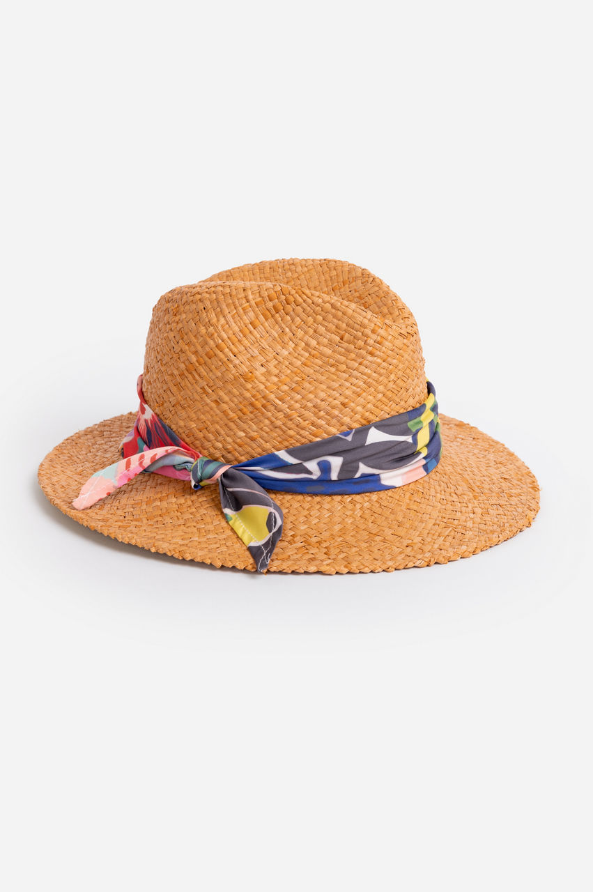 Layla Scarf Raffia Safari Hat