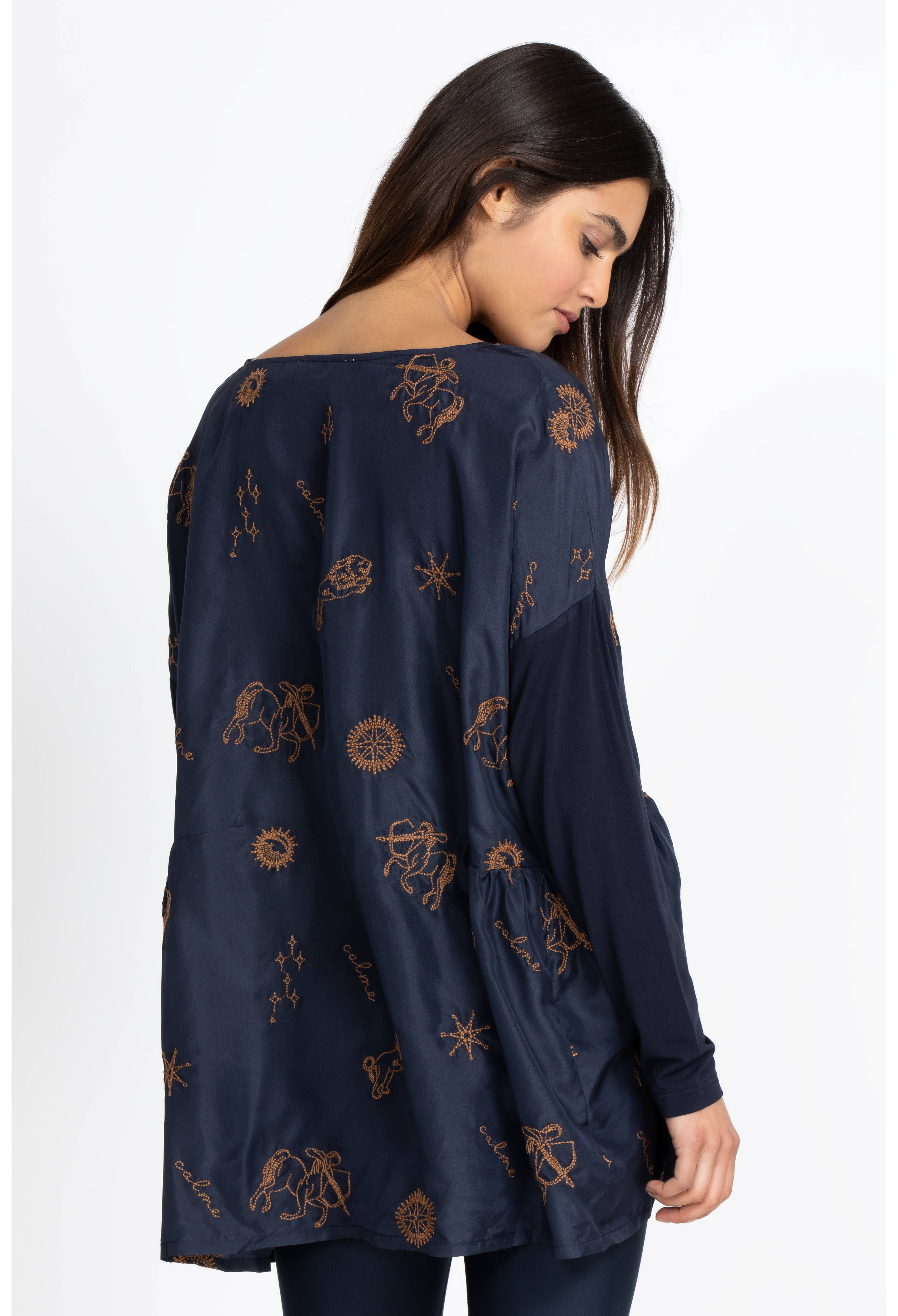 Astrology Embroidered Blouse, , large image number 3