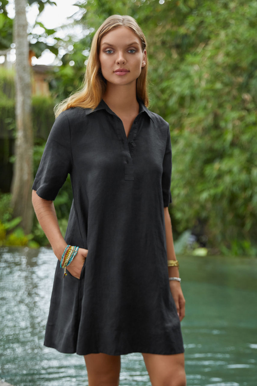 LINEN Tunic DRESS With Pockets -  Canada