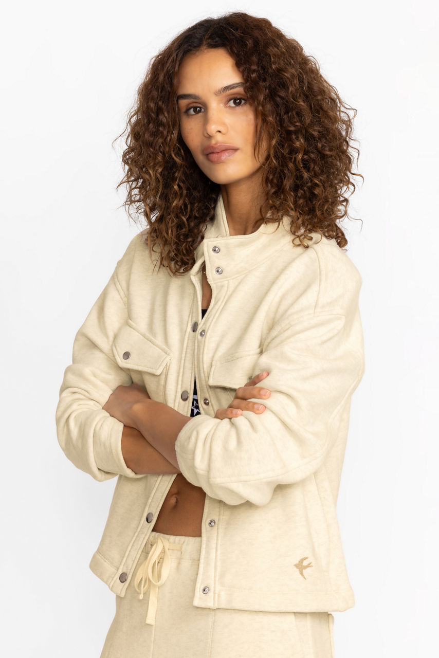 FRENCH TERRY MOCK NECK SHACKET