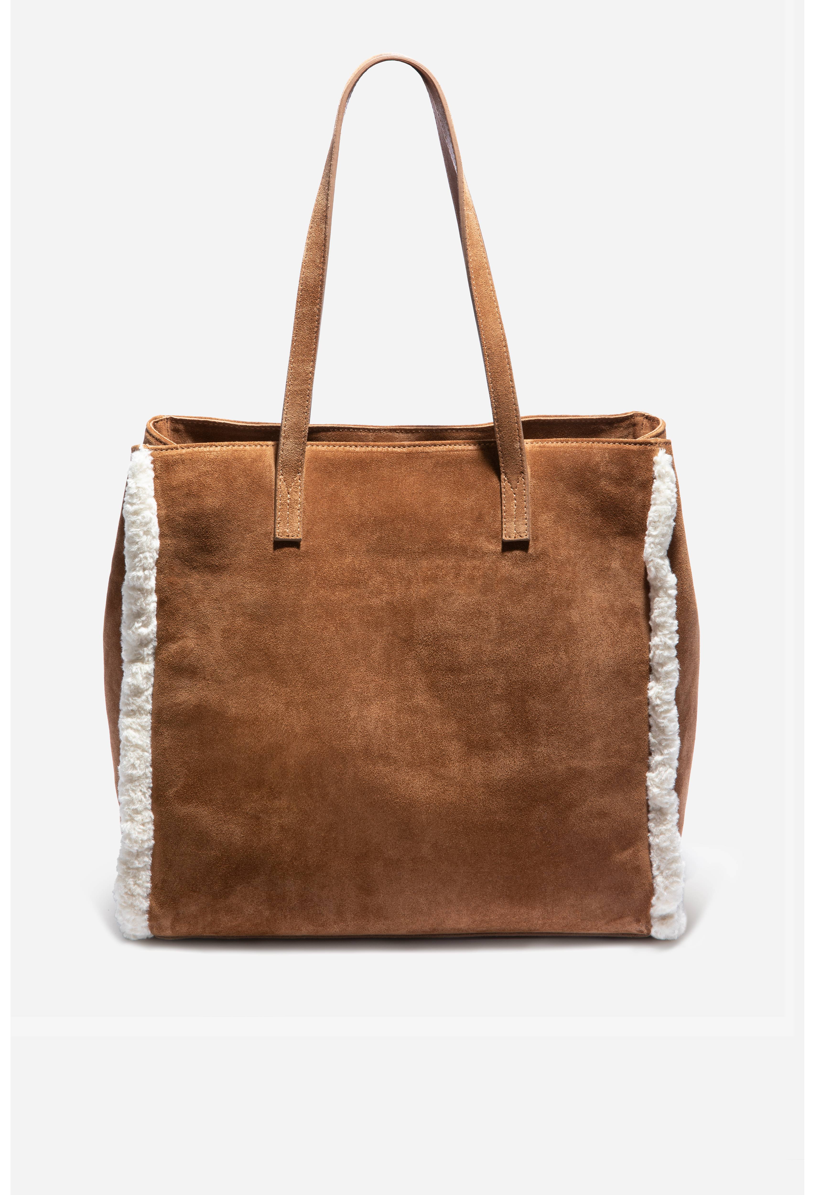 Acacia Suede Sherpa Tote, , large image number 2