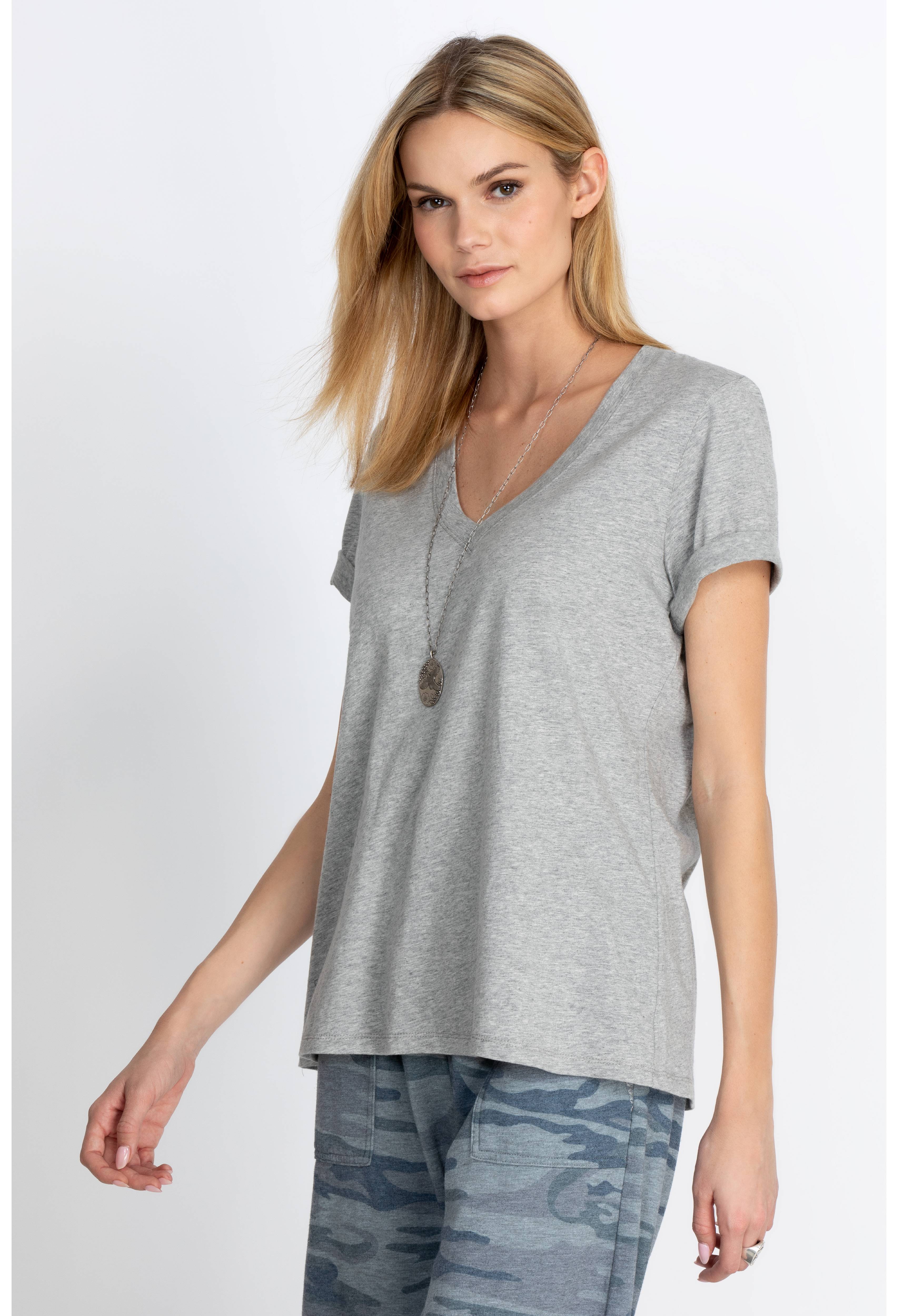 S/S V-Neck Layering Tee, , large image number 2