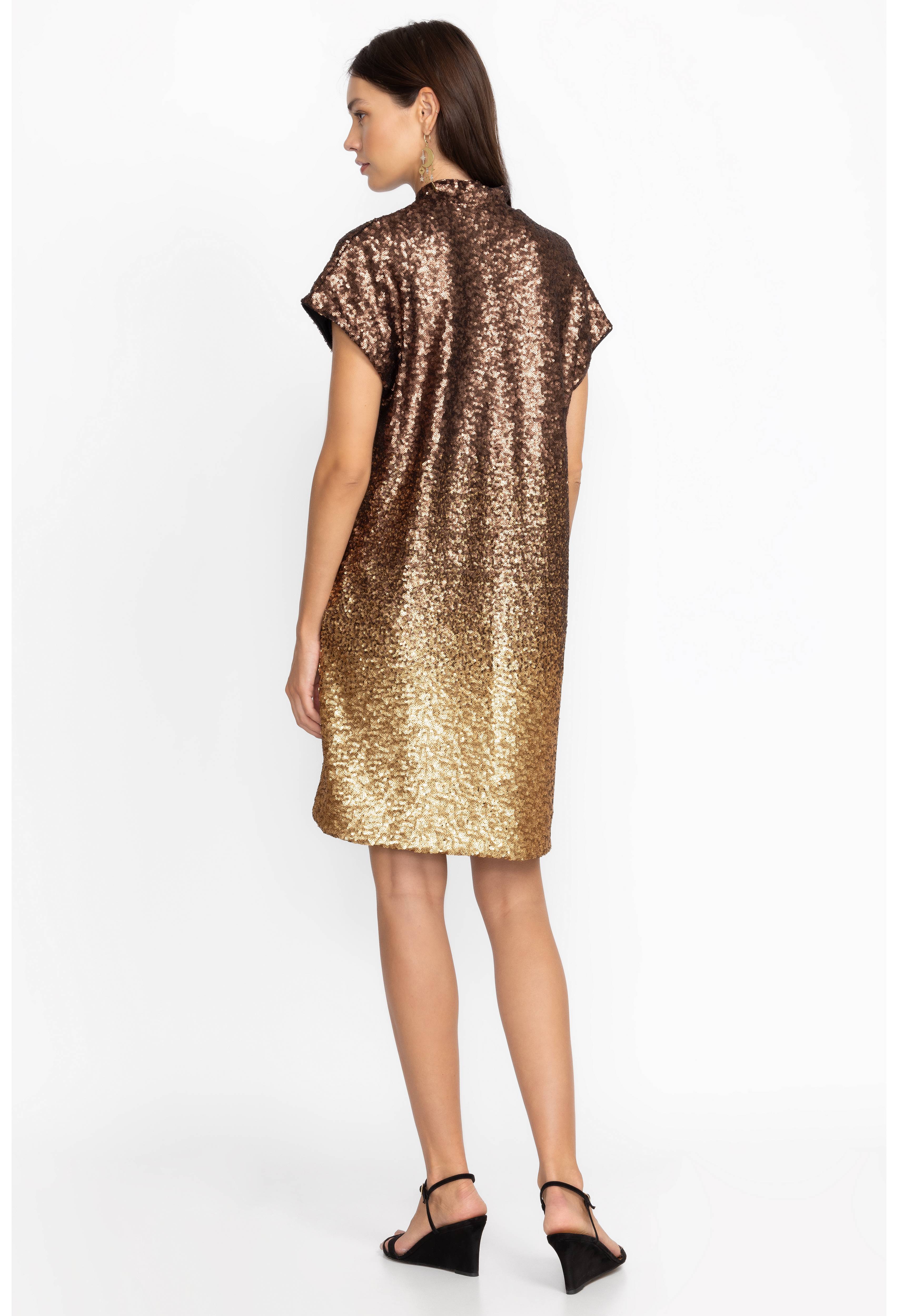 Sequin Gold Alma Dress, , large image number 4