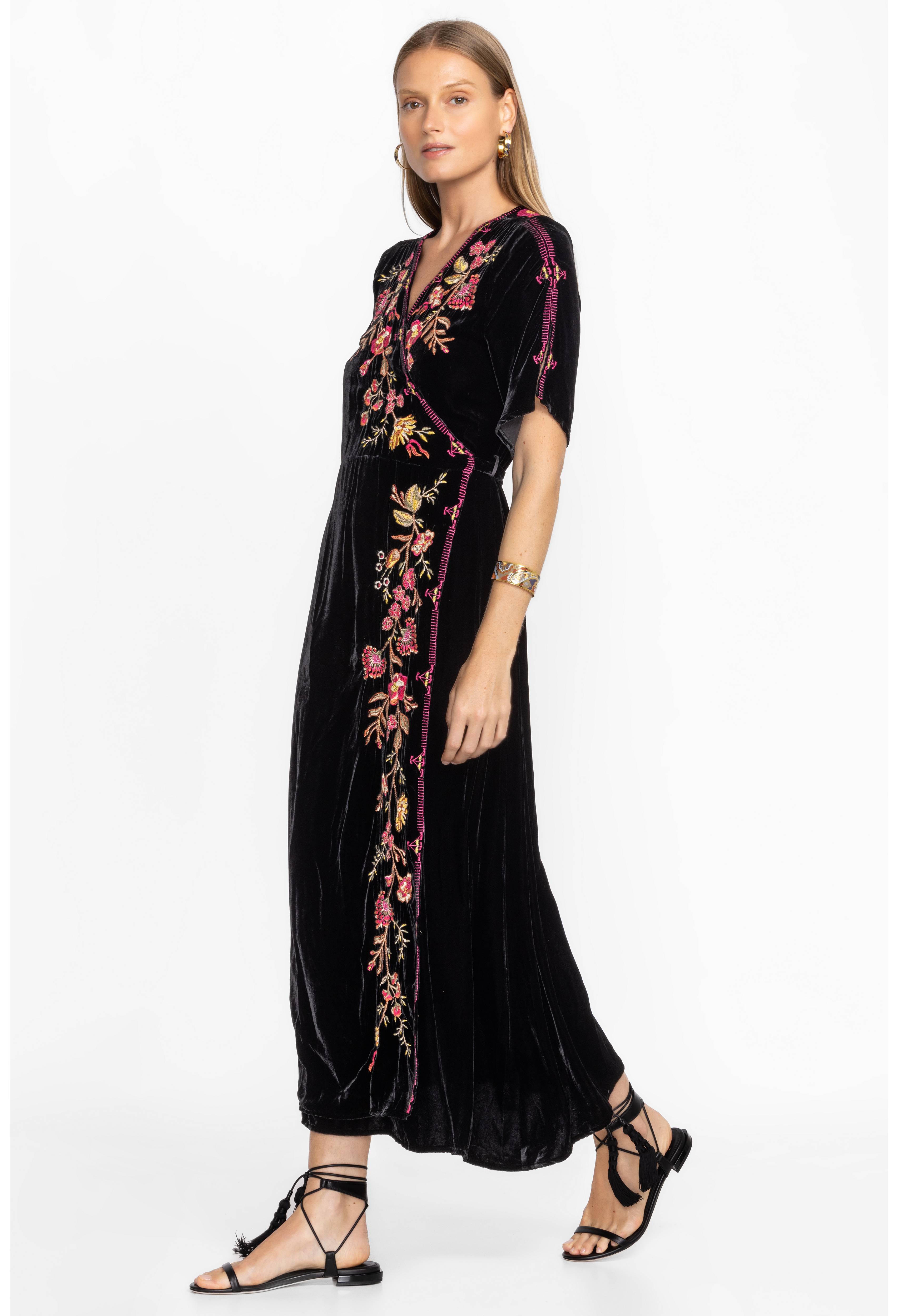 Lilith Velvet Wrap Dress, , large image number 3